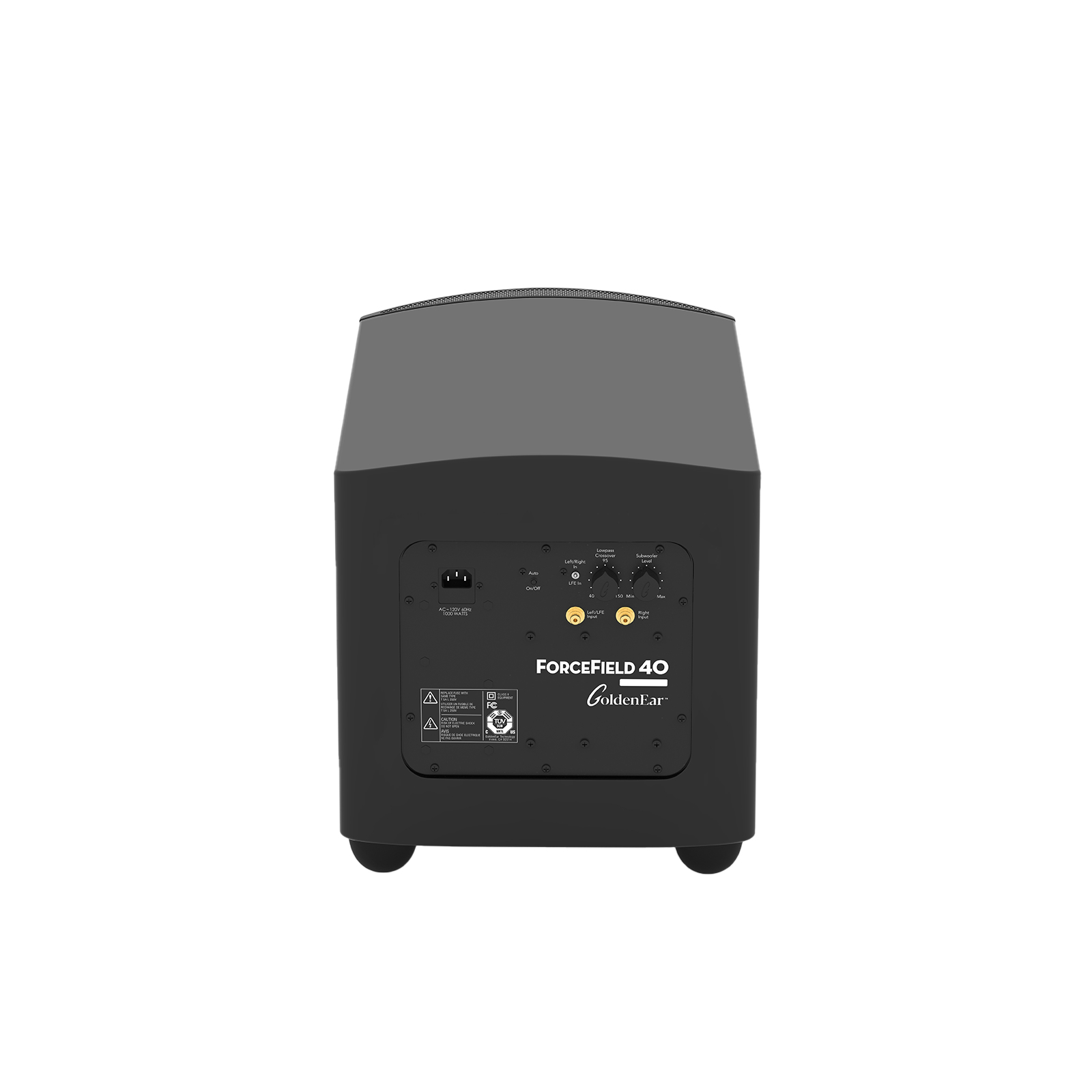 Back of GoldenEar ForceField 40 10-Inch High-Ouput Compact Subwoofer