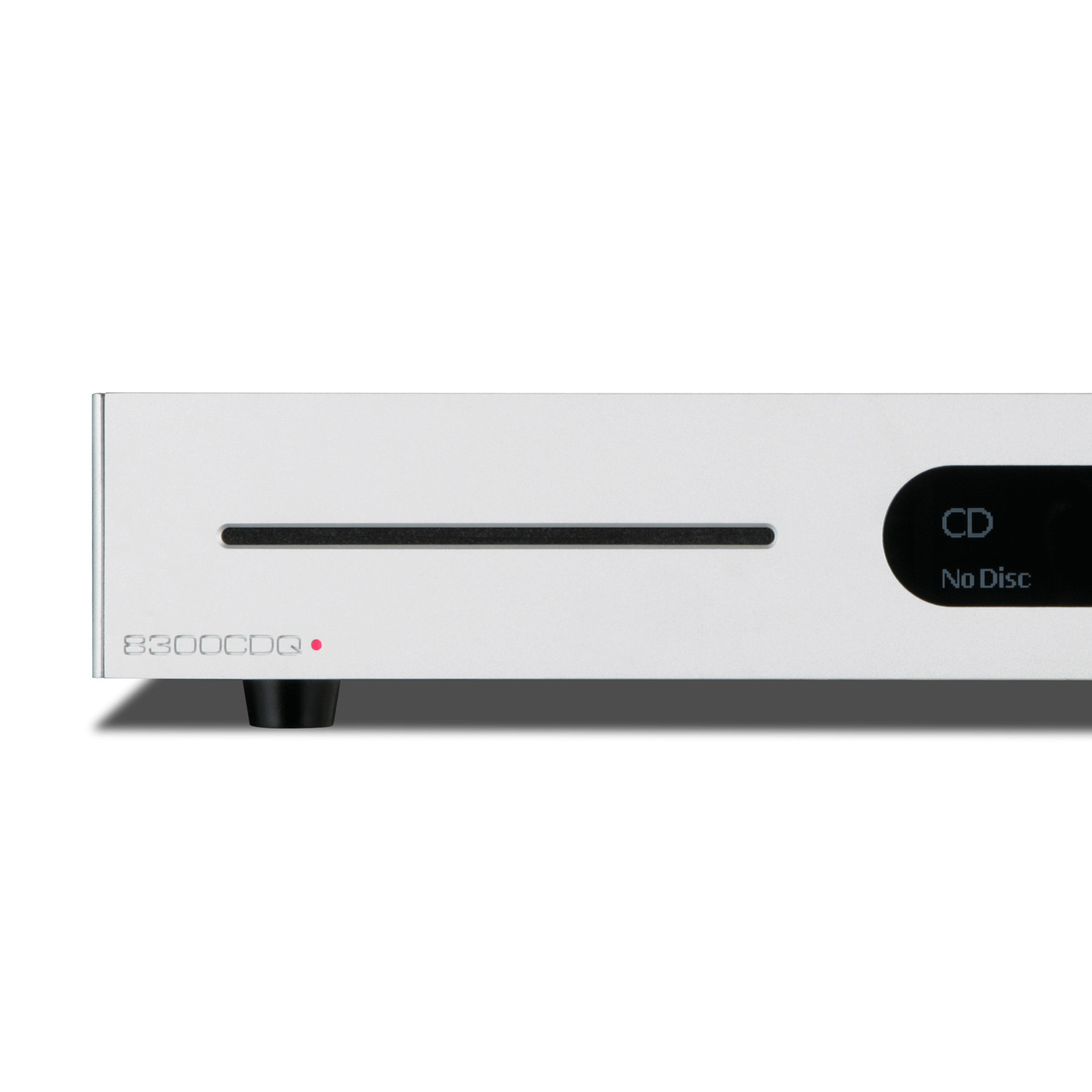 Cropped front view of the Musical Fidelity M3scd Compact Disc Player in silver