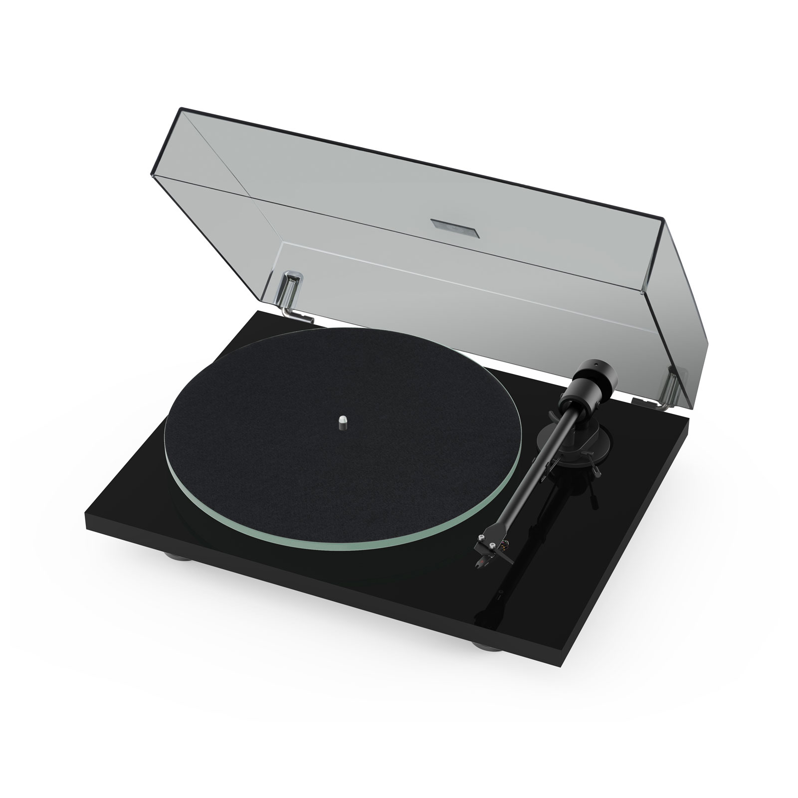 Pro-Ject T1 EVO Phono Turntable - Gloss Black - Ortofon OM10e