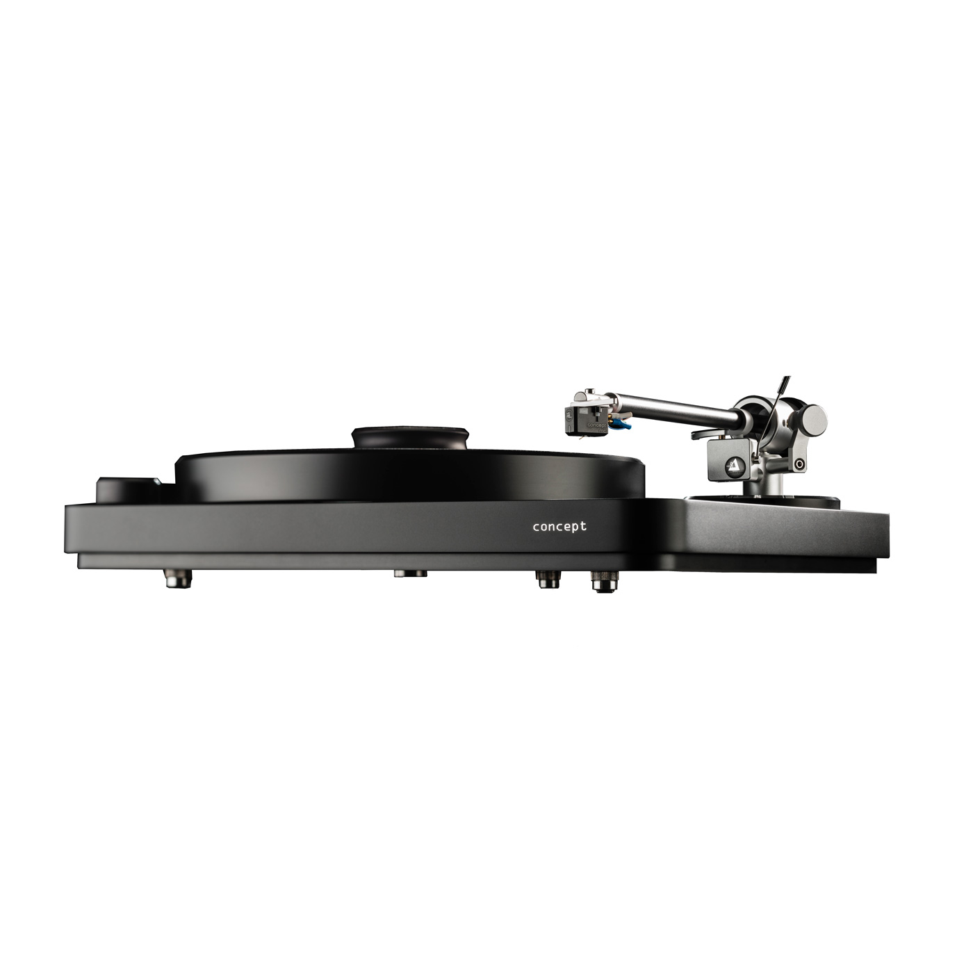 Side of Clearaudio Concept Black Turntable