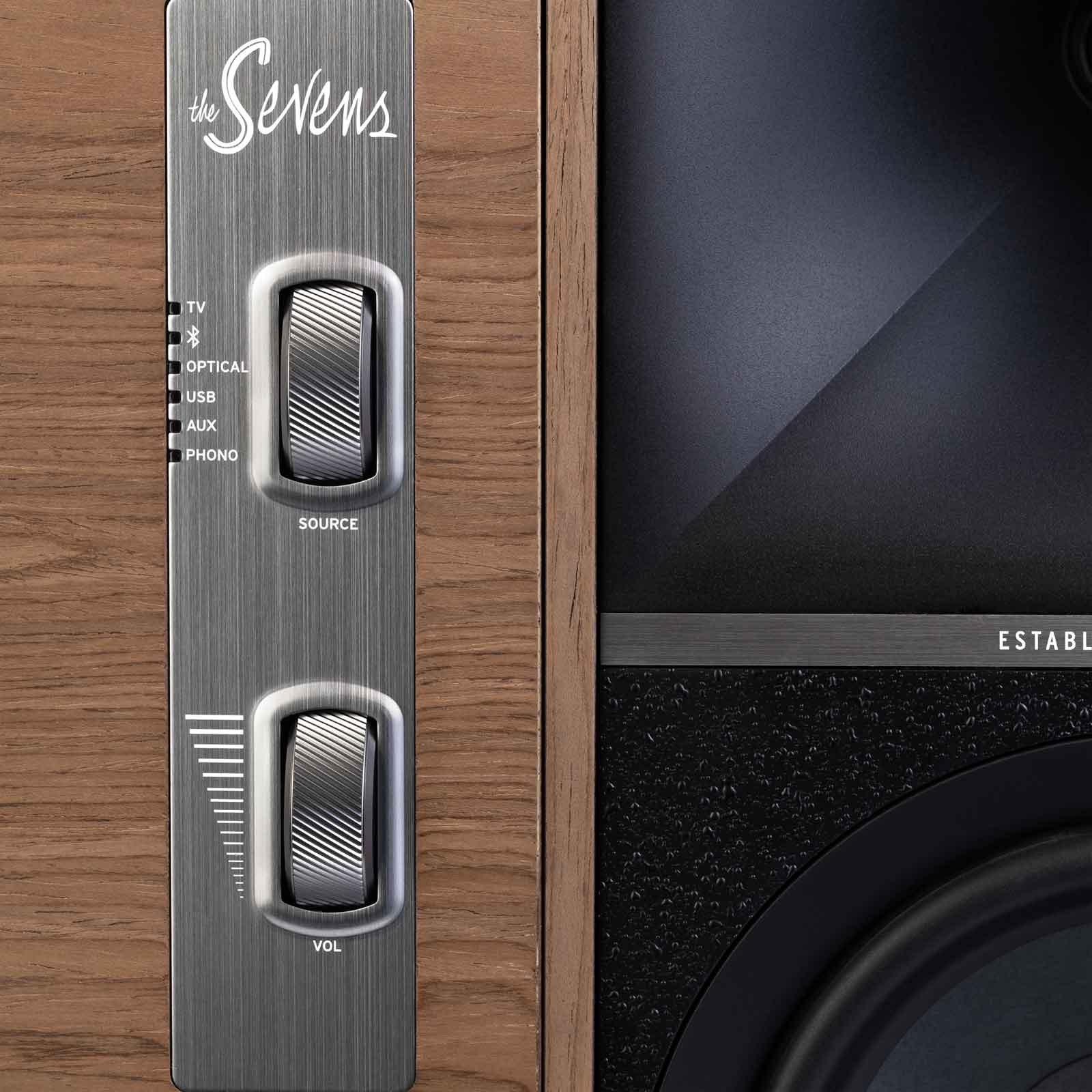 Buttons of Klipsch The Sevens Powered Speakers