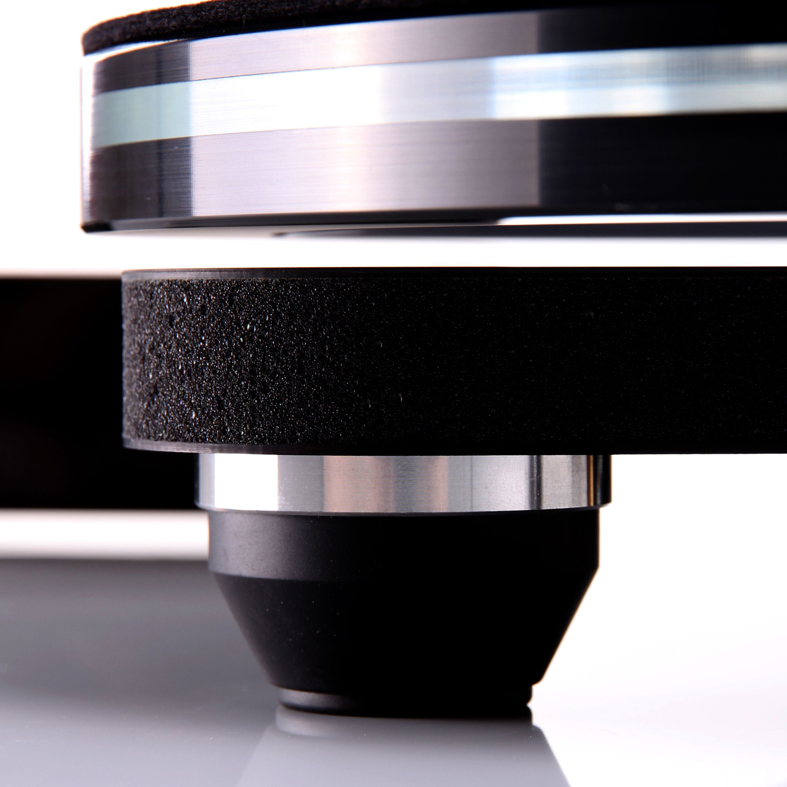 Detail view of the Rega Planar 8 turntable foot