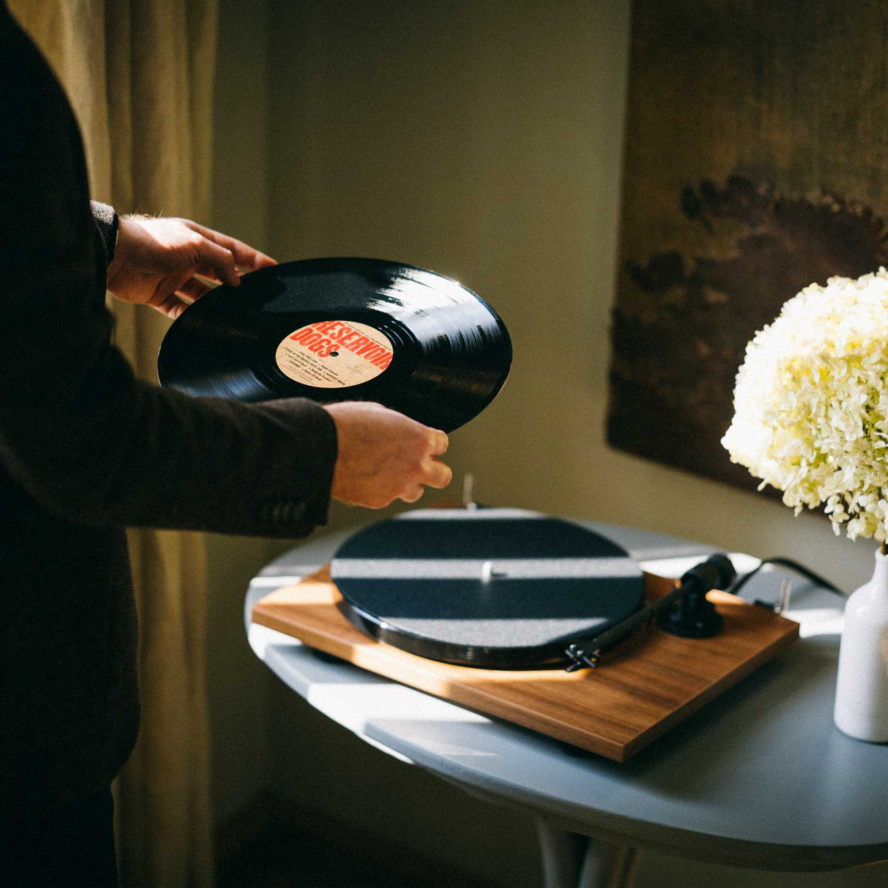 Upper of Pro-Ject E1 Phono Plug & Play Turntable with Built-in Phono