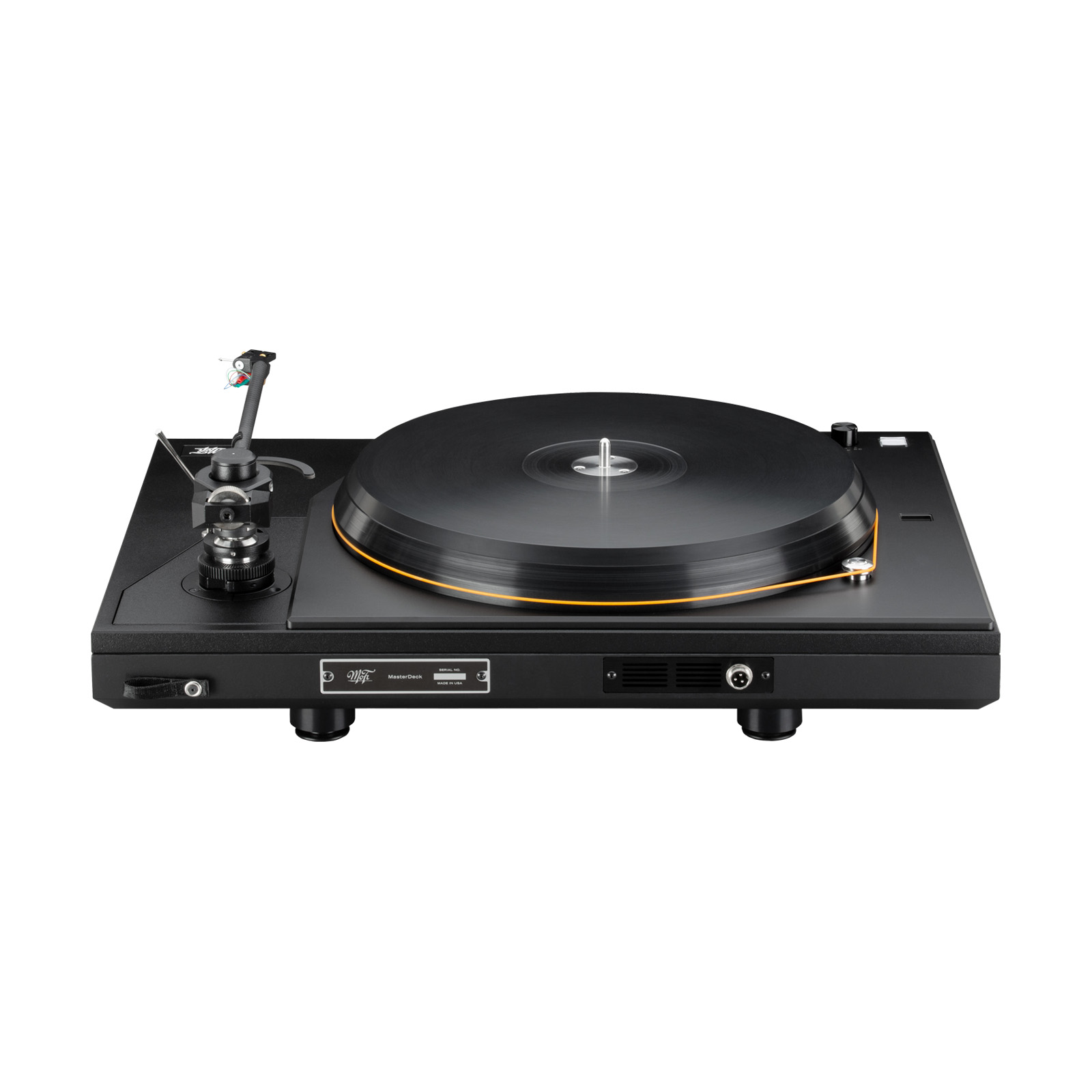 MoFi Electronics MasterDeck Turntable in Walnut backview