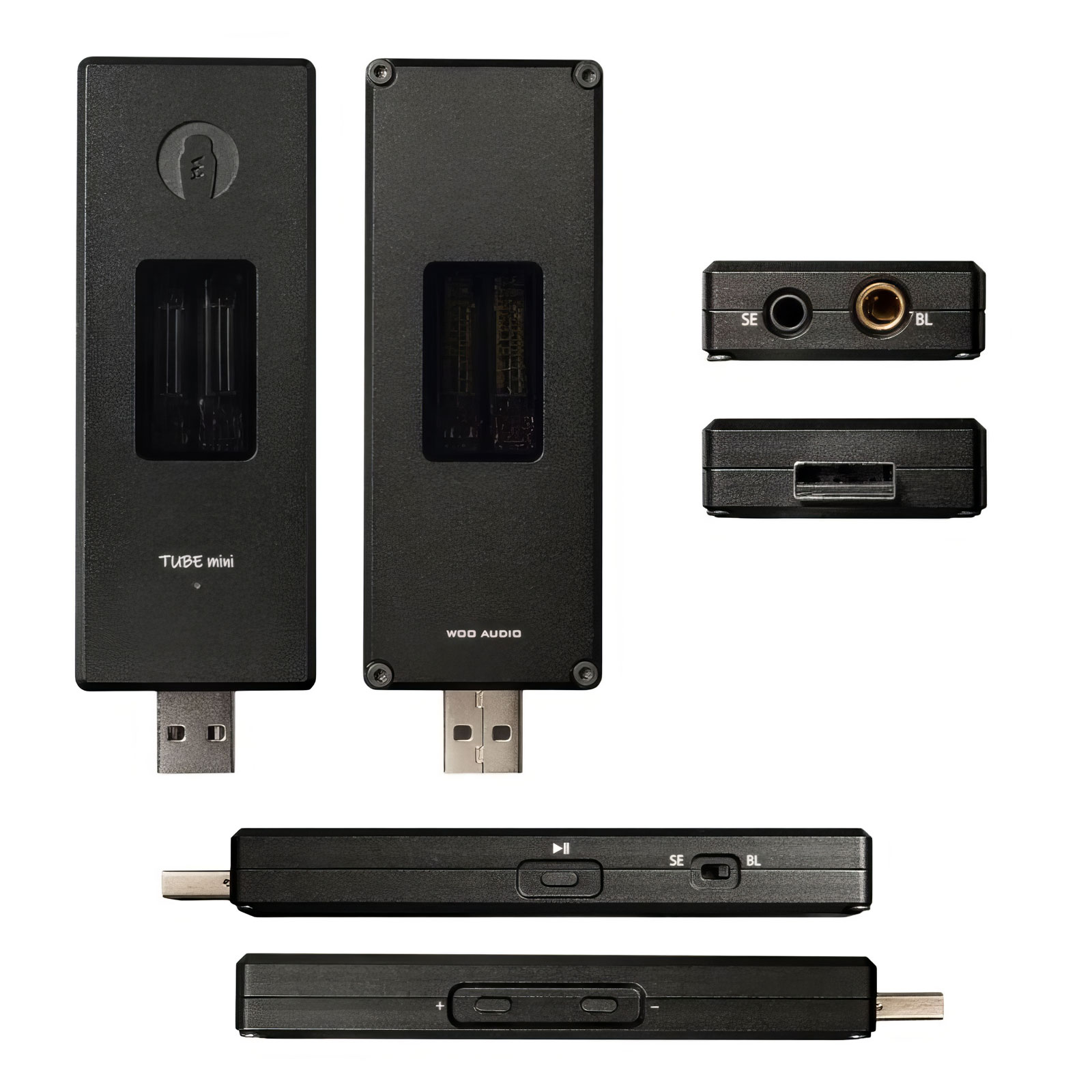 Woo Audio TUBE mini Balanced Headphone Amplifier and DAC - Red all the sides of the black version