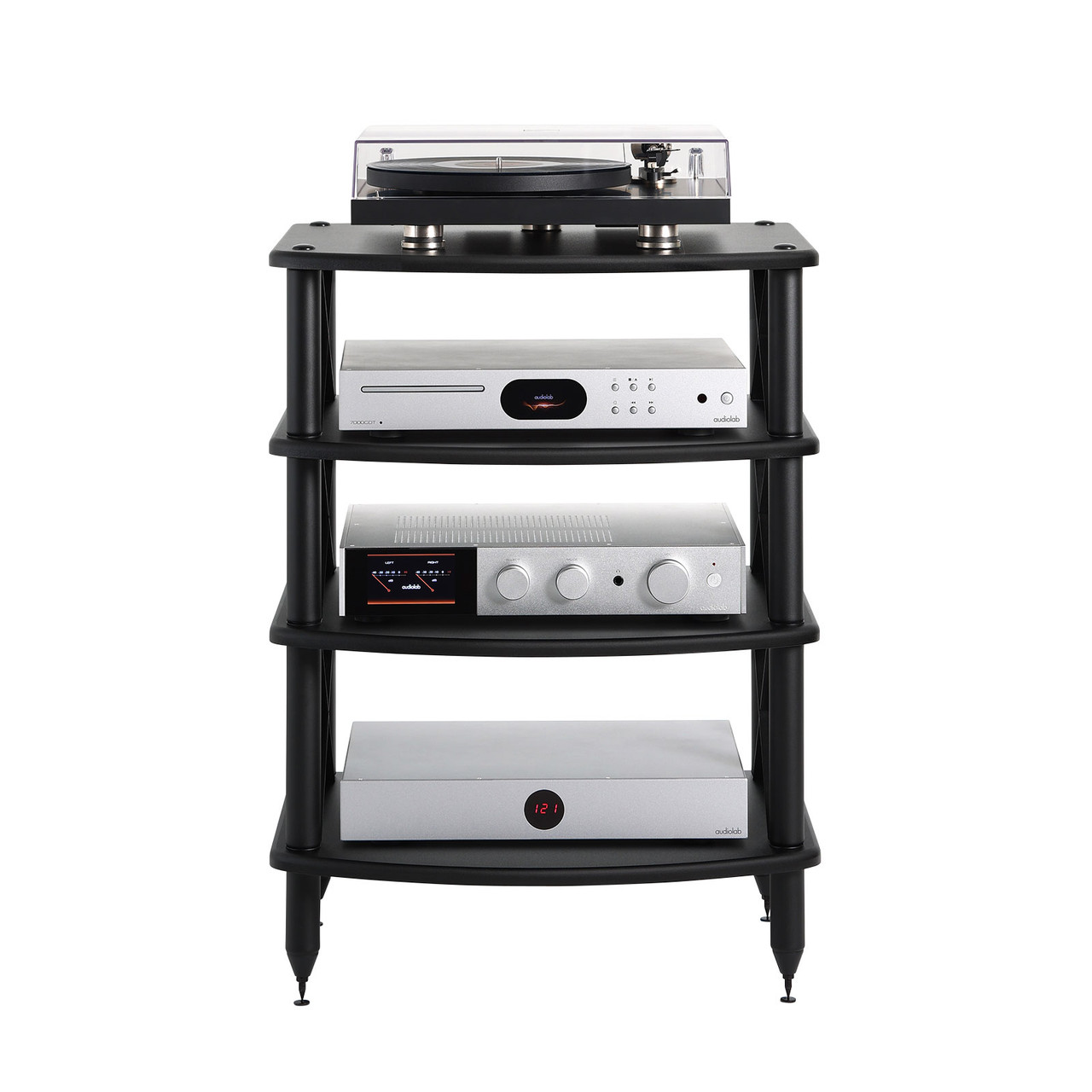 Pangea Audio Vulcan X-Brace 4-Shelf Audio Rack - Select  Finishes