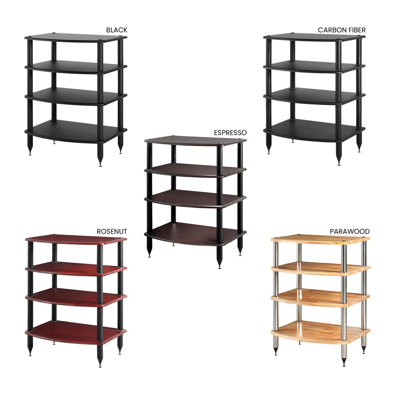 Pangea Audio Vulcan 4-Shelf Audio Rack - Select Finishes