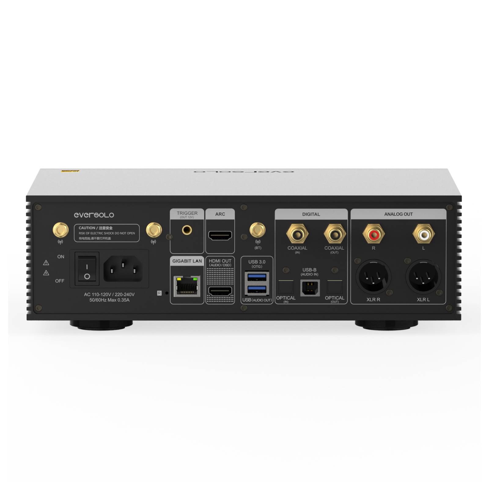 EverSolo DMP-A6 Gen 2 Network Streamer & DAC Back view