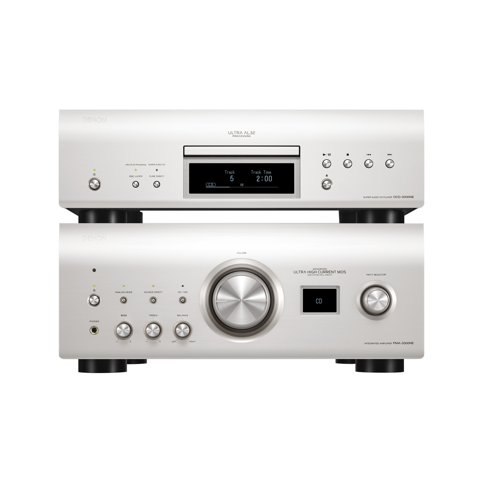 Denon DCD-3000NE Audiophile CD/SACD Player - Silver - Audio