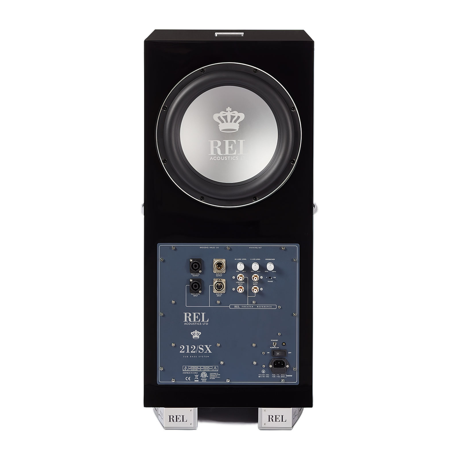 REL Acoustics RL212/SX Powered Subwoofer back view
