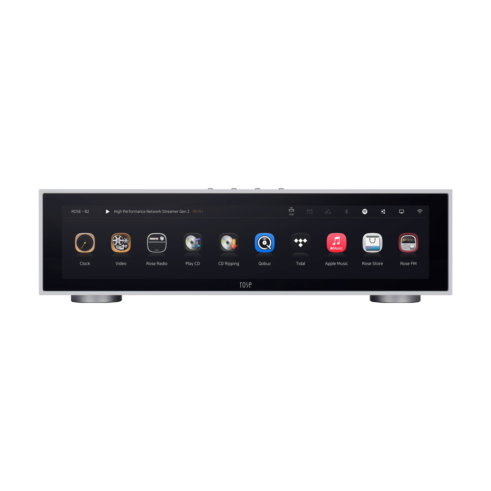 HiFi Rose RS151 High Performance Network Streamer Gen 2 front straight view