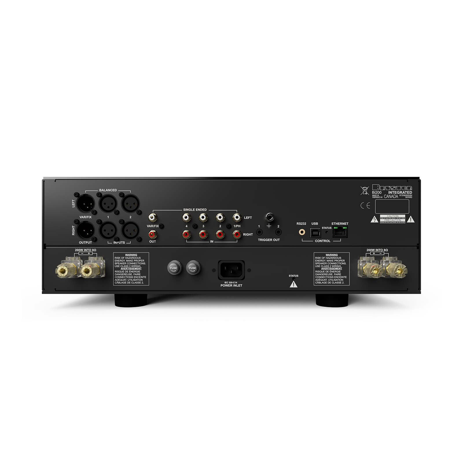 Back of Bryston Bi200 Integrated Amplifier
