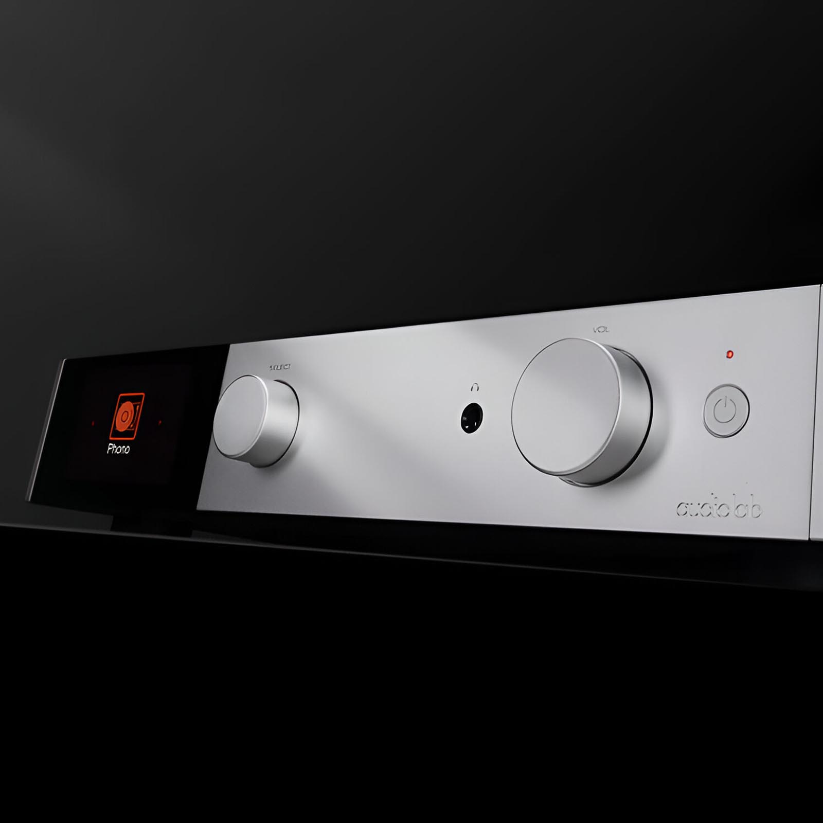 Detail of silver audiolab 9000Q Preamplifier
