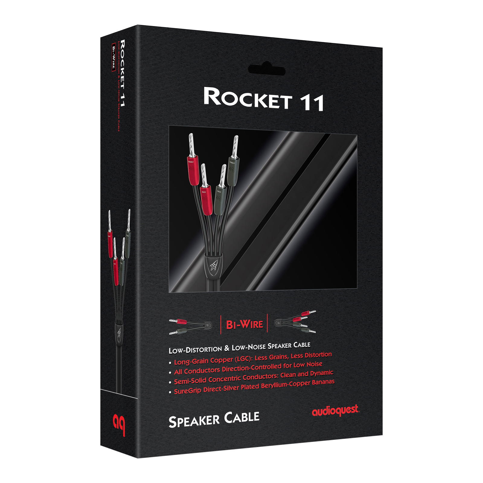 Box for AudioQuest Rocket 11 Speaker Cable with BFA Banana to Banana Connections