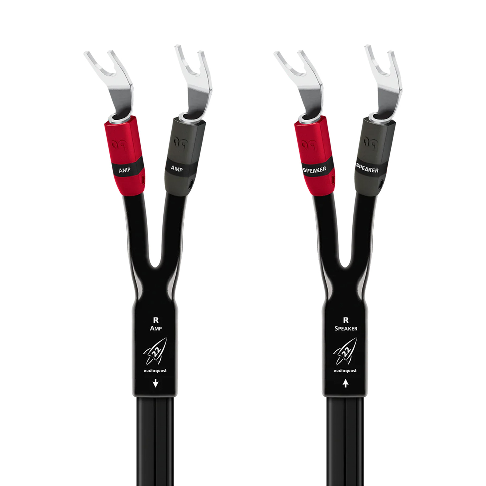 オーディオクエスト（audioquest） ROCKET22 AudioQuest Rocket 22 Speaker Cable - 15 Foot - Spades to Spades