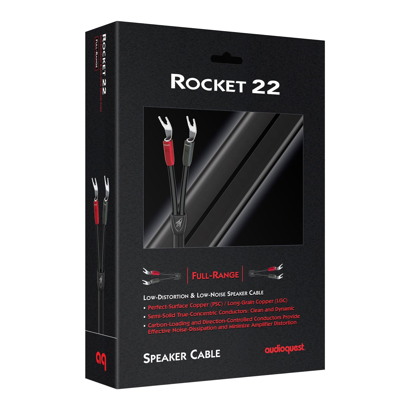 AudioQuest Rocket 22 Speaker Cable Spades to Spades box