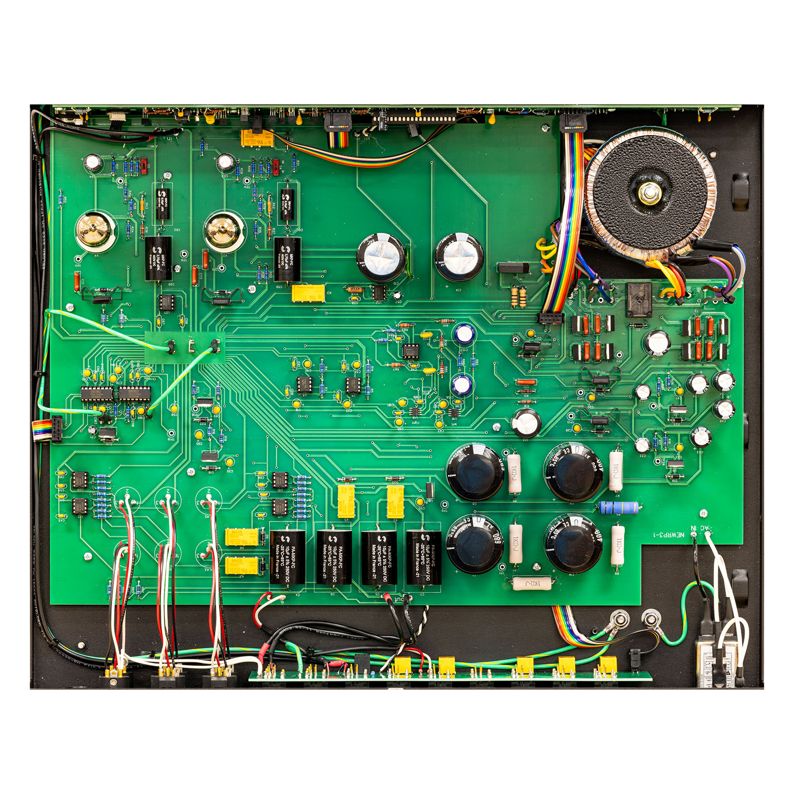 Interior of black Rogue Audio RP-3 Preamplifier