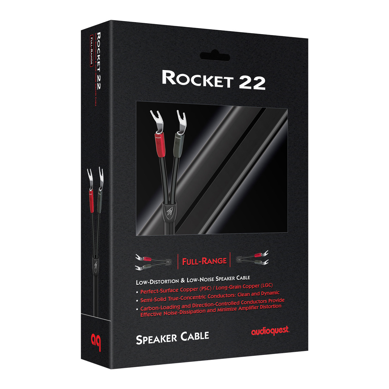 AudioQuest Rocket 22 Speaker Cable Spades to Spades box