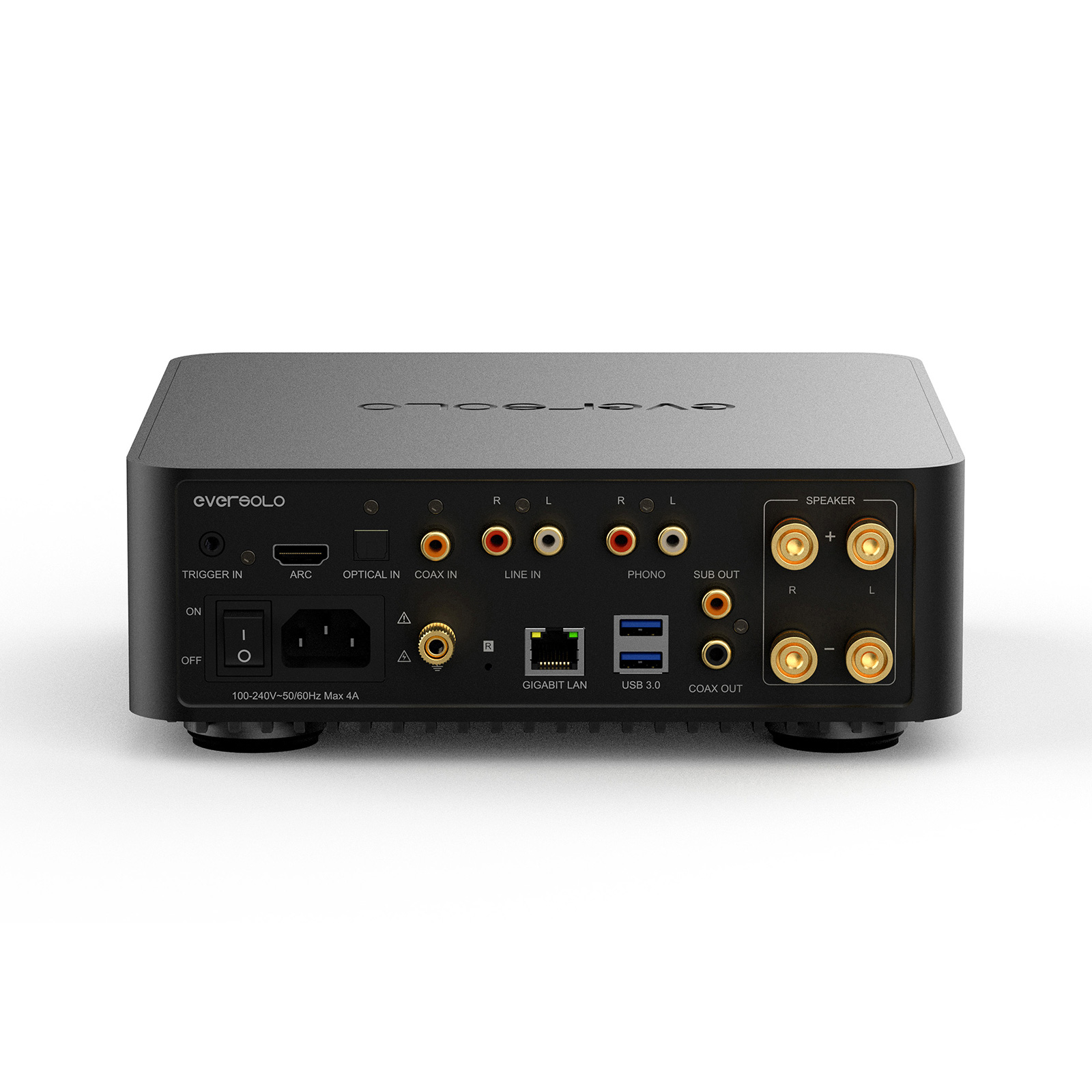 Back of EverSolo Play CD Edition Streaming Amplifier