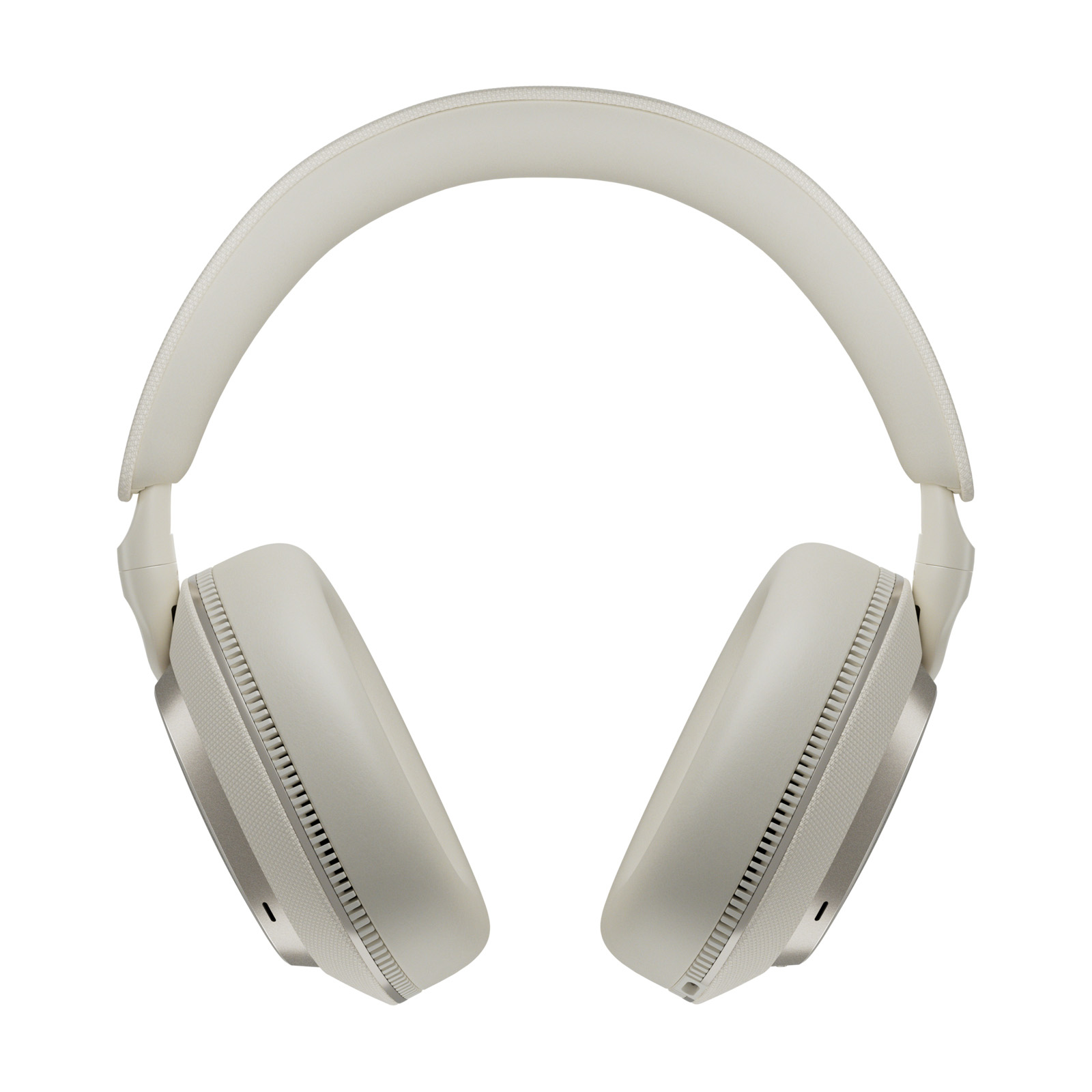 Front view of white Bowers & Wilkins Px7 S3 Wireless Headphones