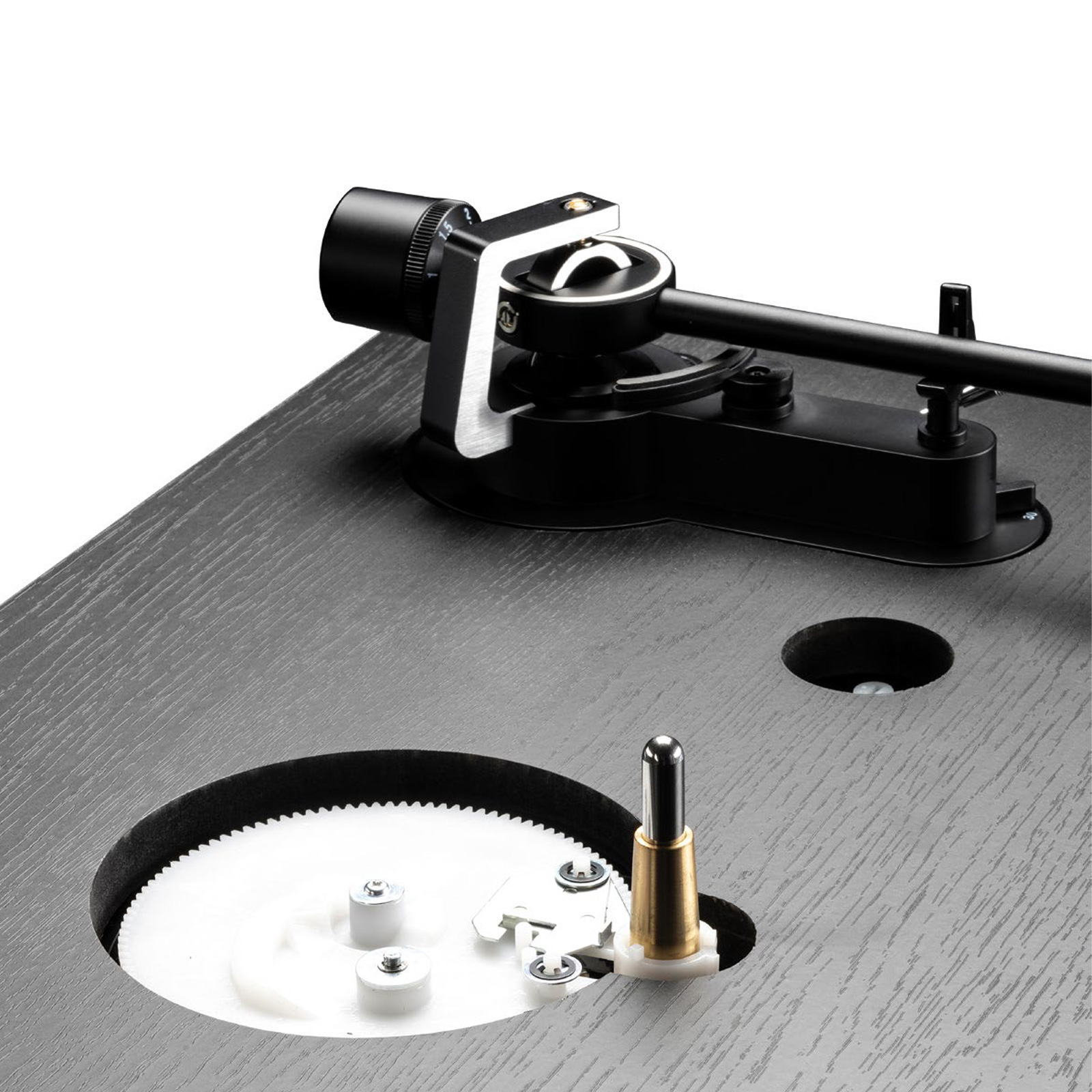 Details of the black Dual CS 429 Fully Automatic 3-Speed Turntable