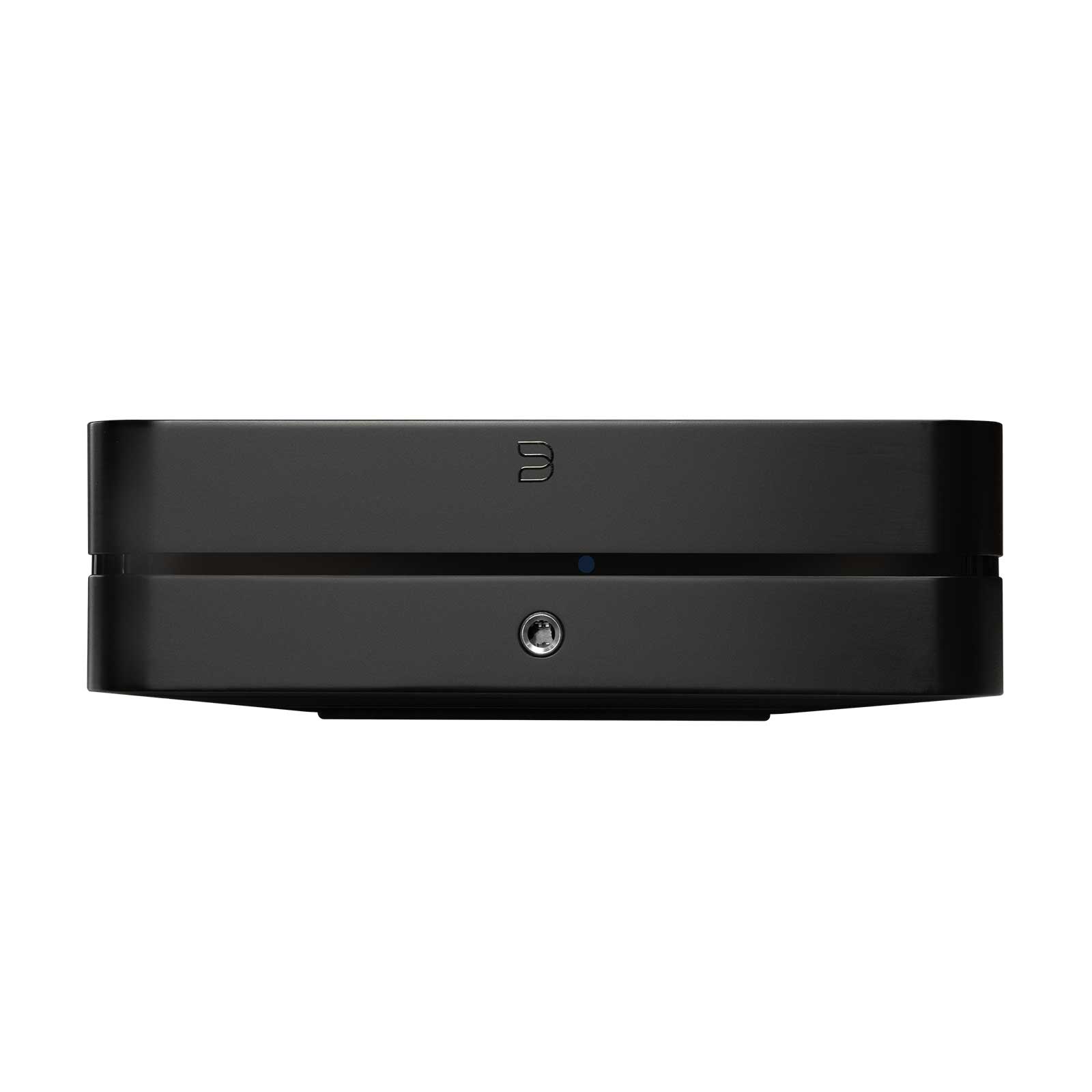 Front of black Bluesound POWERNODE N331 Streaming Amplifier