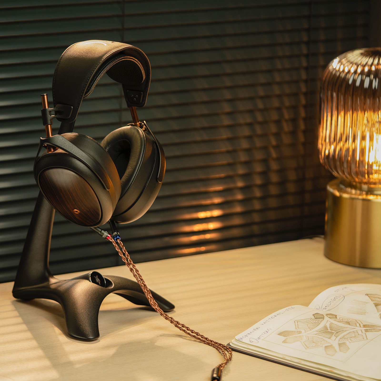 Lifestyle of Meze Audio LIRIC Closed-Back Planar Magnetic Headphones