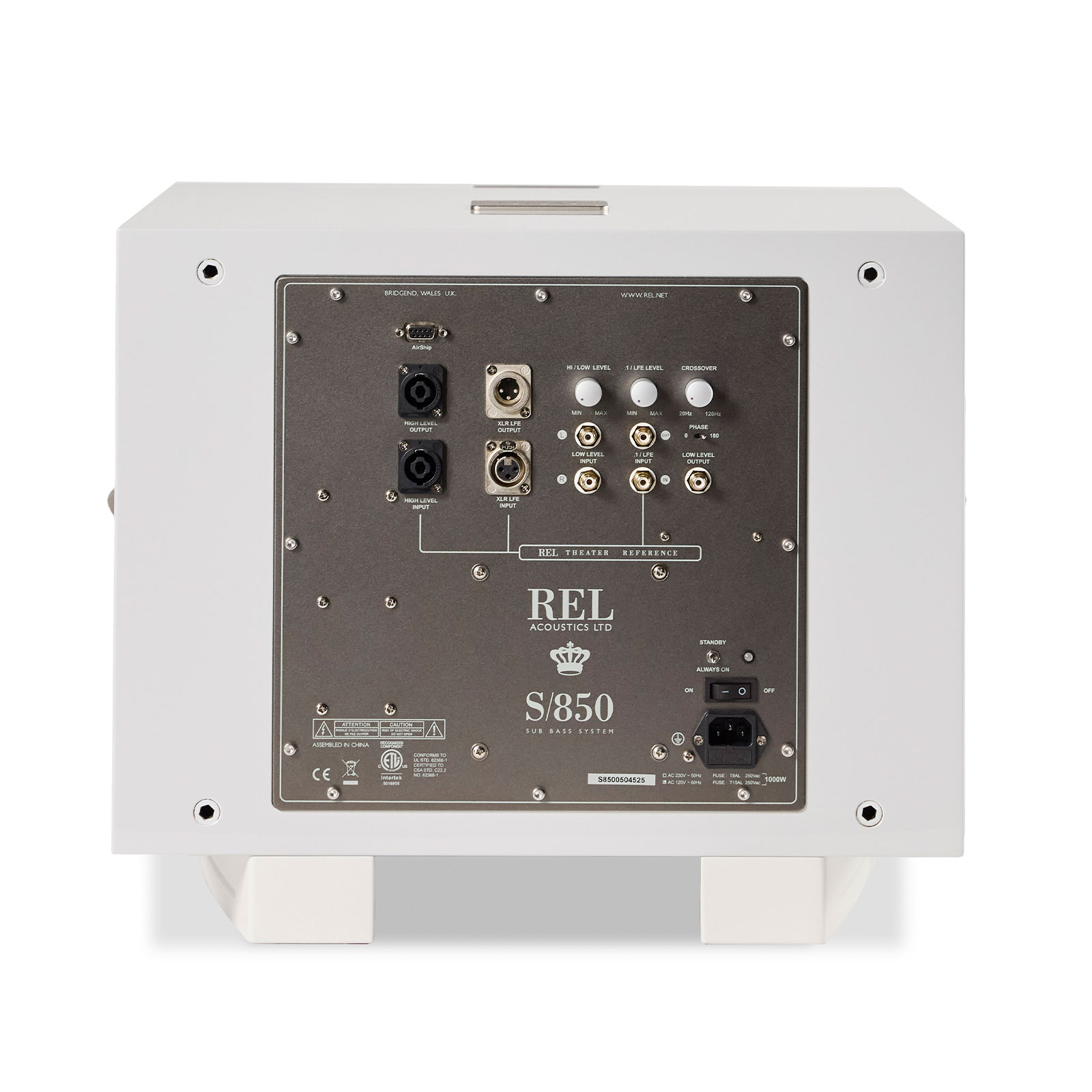 Bottom of REL Acoustics S 850 Grille