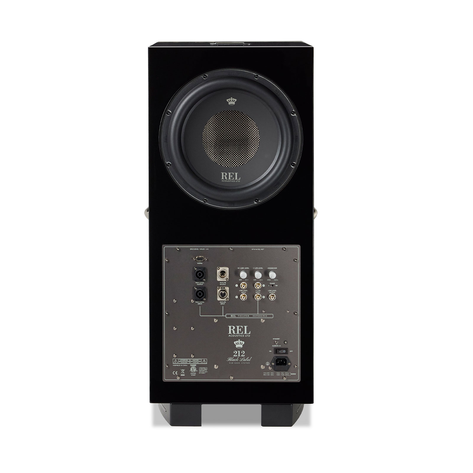 Back of REL Acoustics 212 Black Label Grille