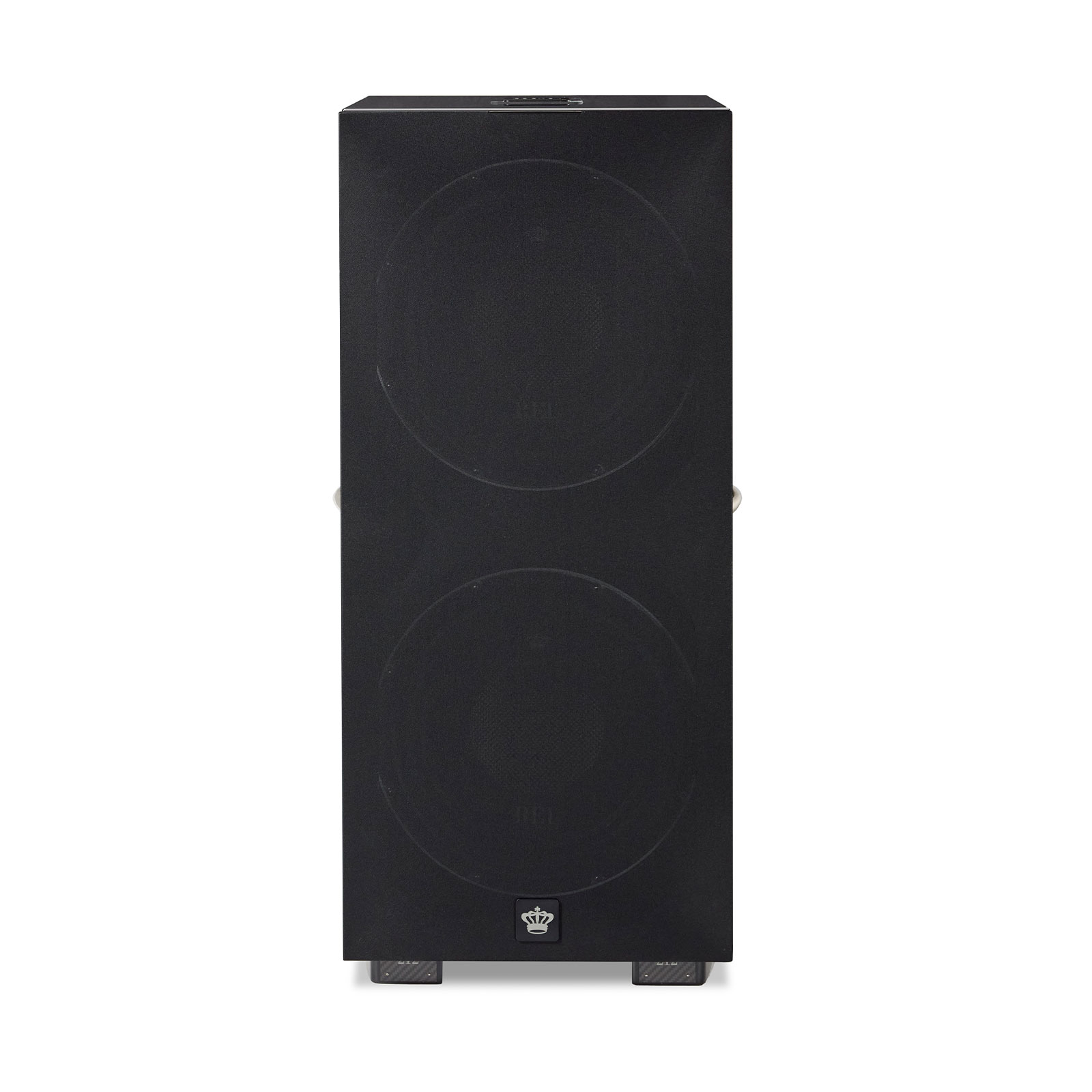 Front with cloth of REL Acoustics 212 Black Label Grille