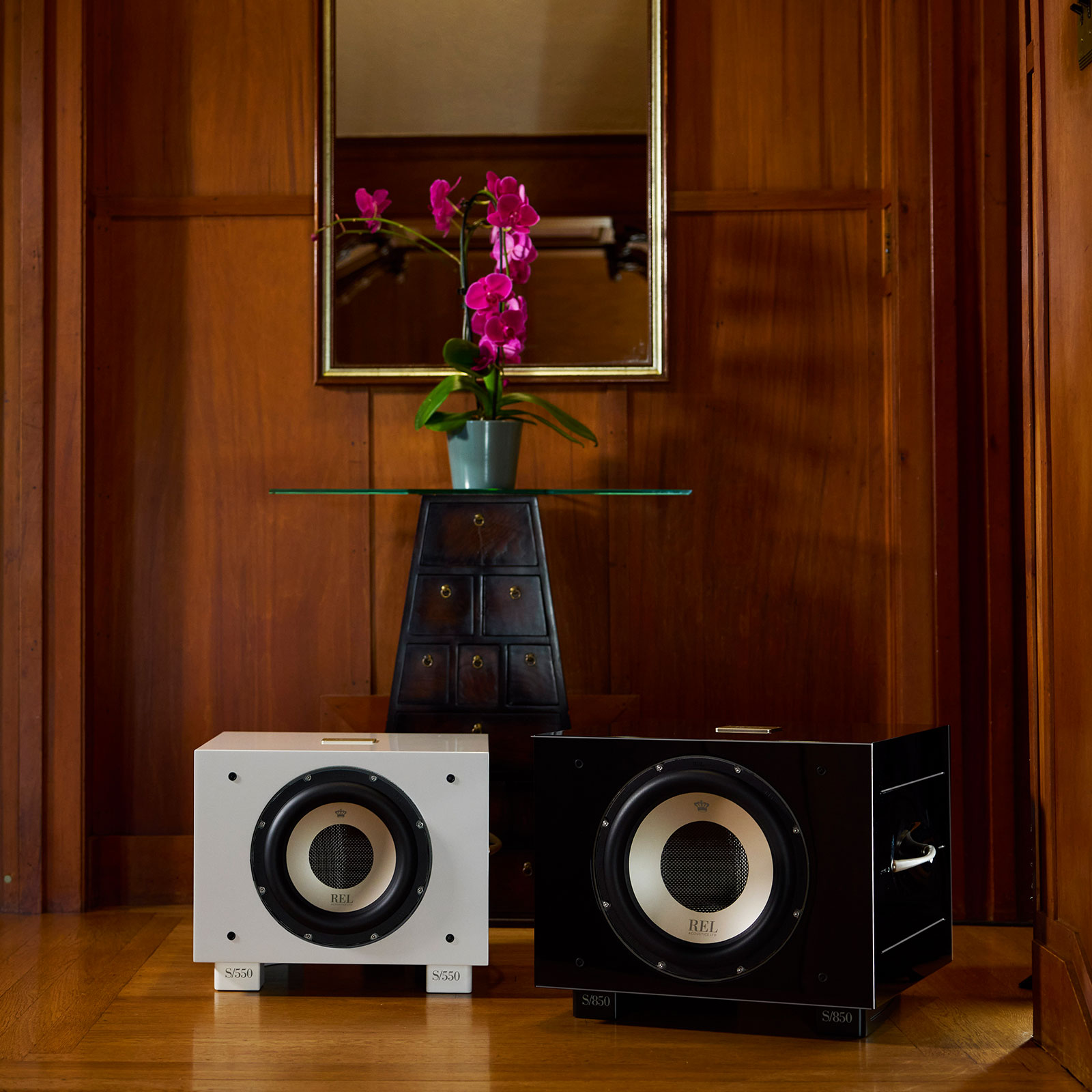 Lifestyle of REL Acoustics S/850 12 Inch Powered Subwoofer