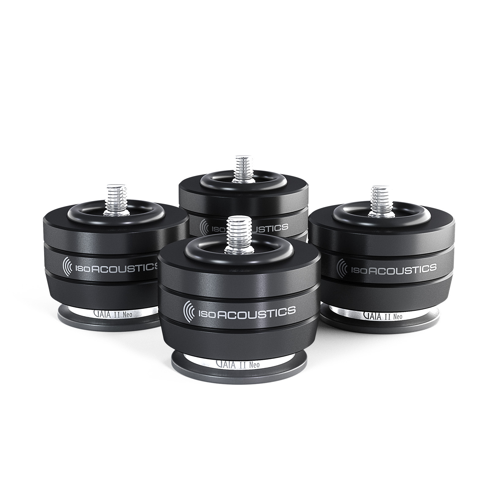 Front of IsoAcoustics GAIA II Neo Speaker Isolators 