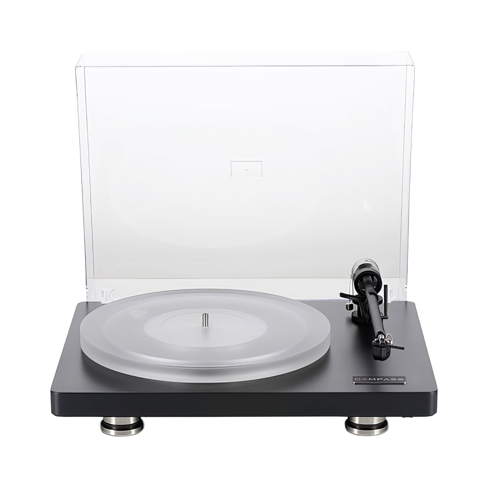 Front of black Clearaudio Compass Turntable