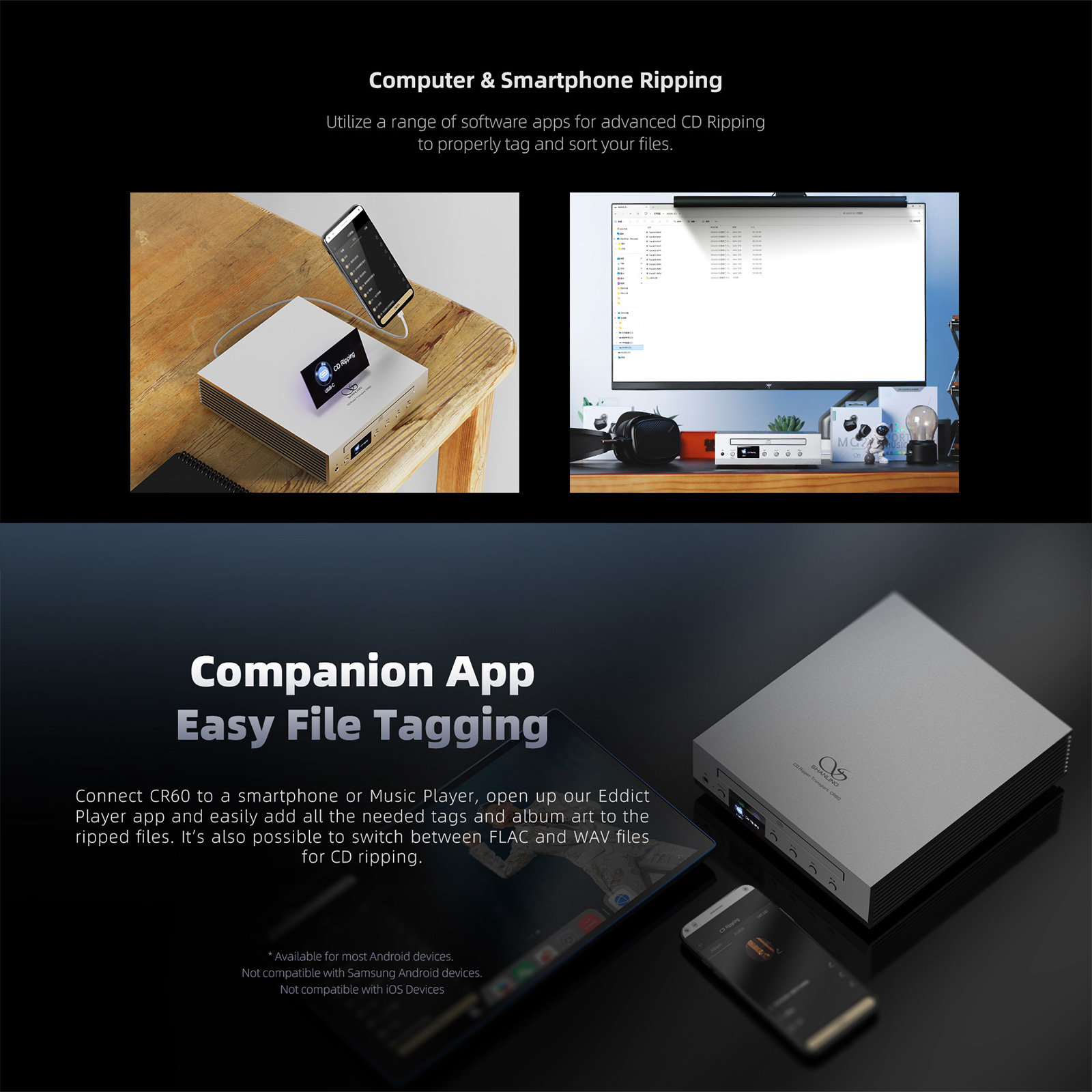 Details of Shanling CR60 Digital Transport and CD Ripper