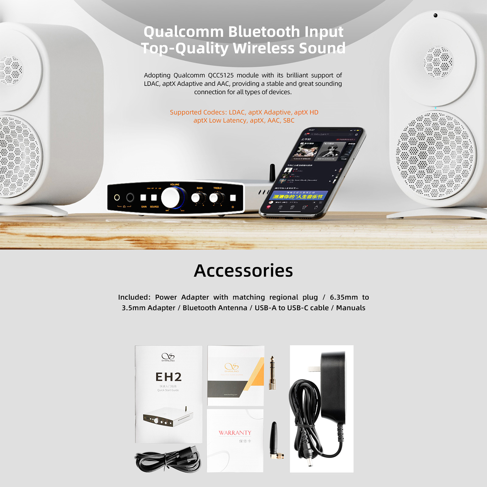 Details of Shanling EH2 Desktop Headphone DAC/Amp