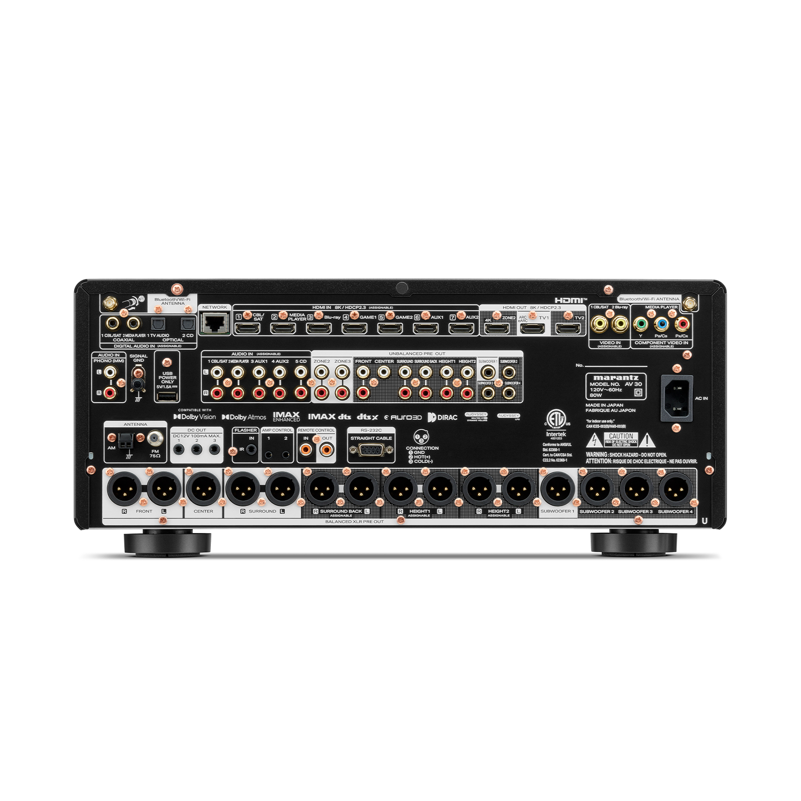 Back of Marantz AV 30