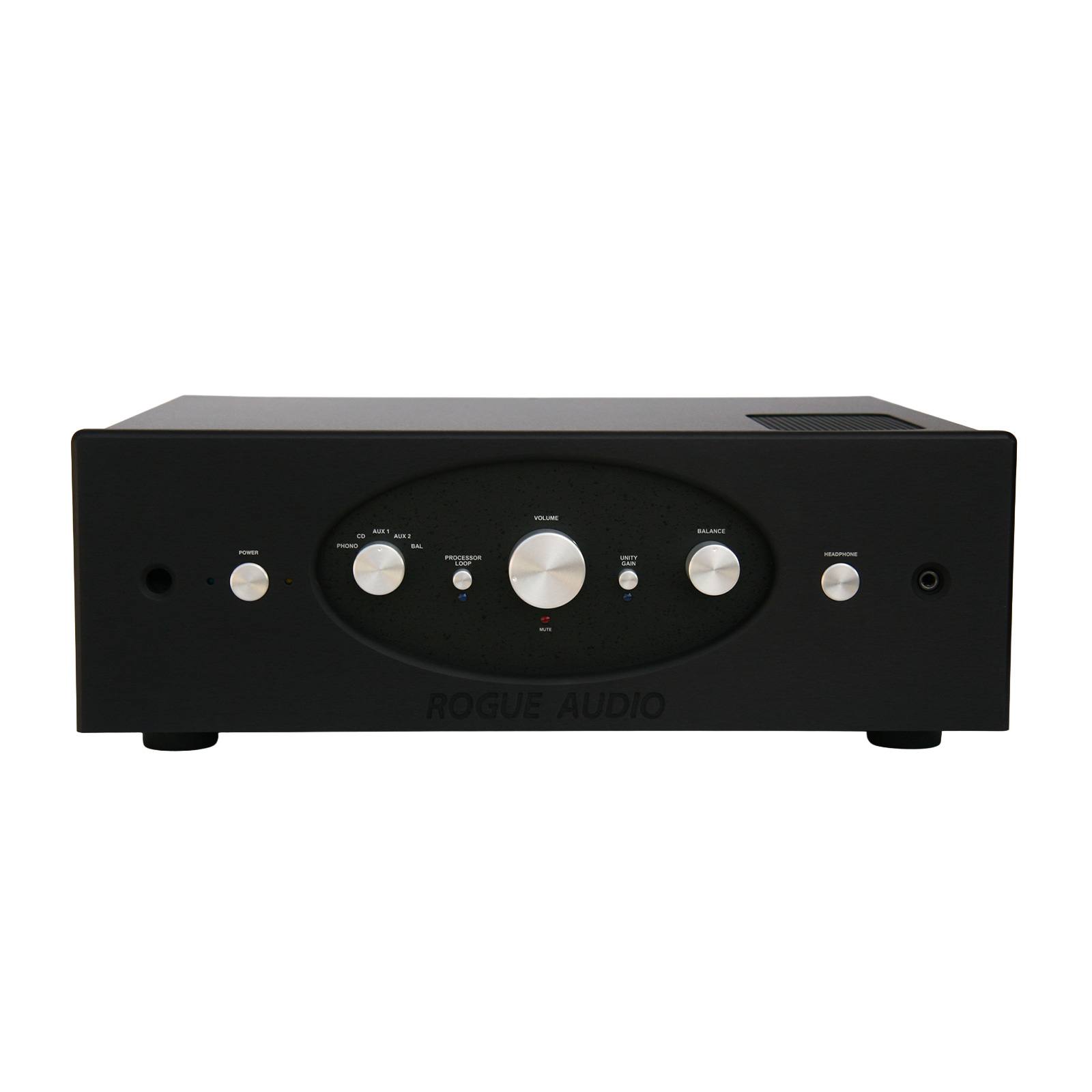 Front of Rogue Audio Pharaoh II Dark Integrated Amplifier 
