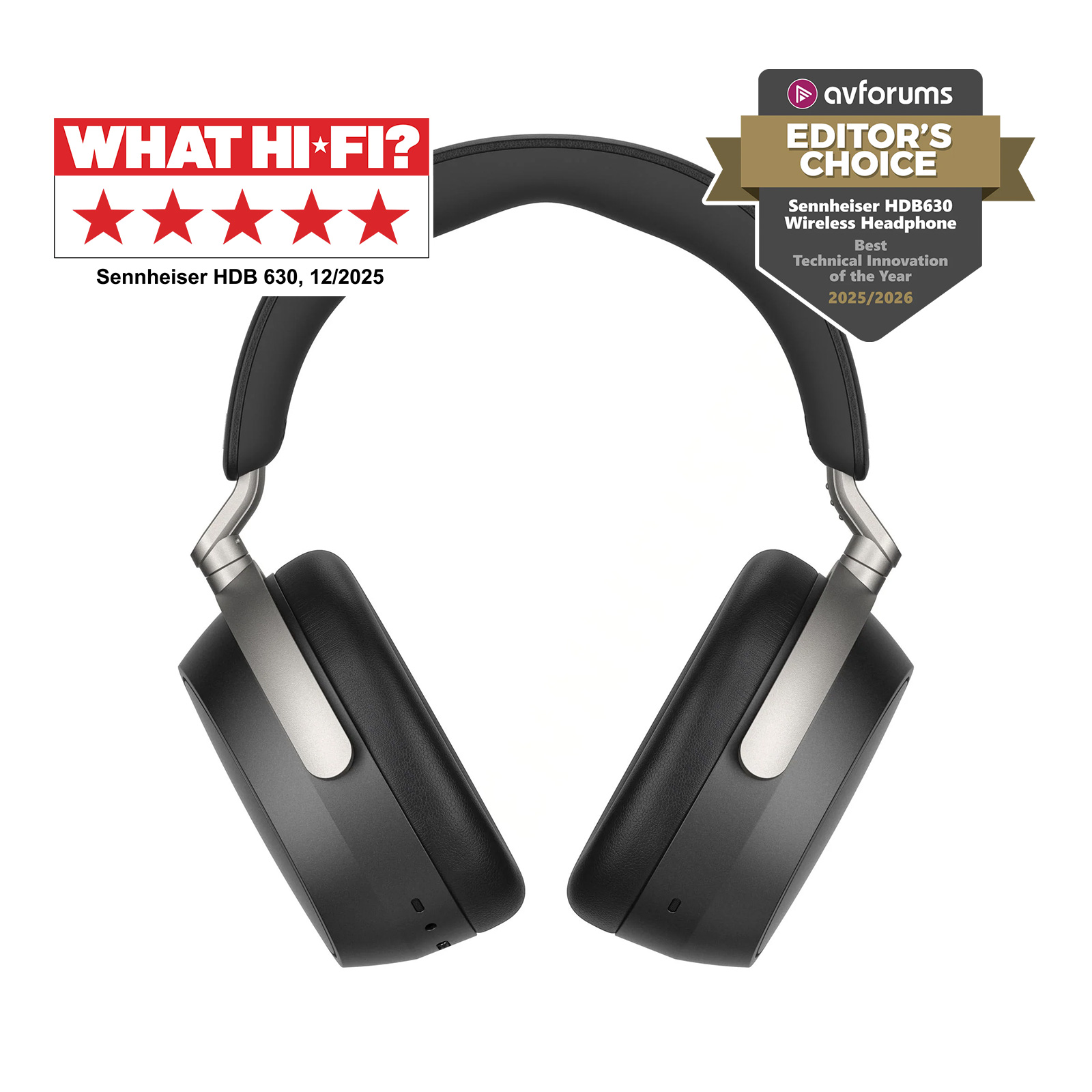 Front of Sennheiser HDB 630 headphones