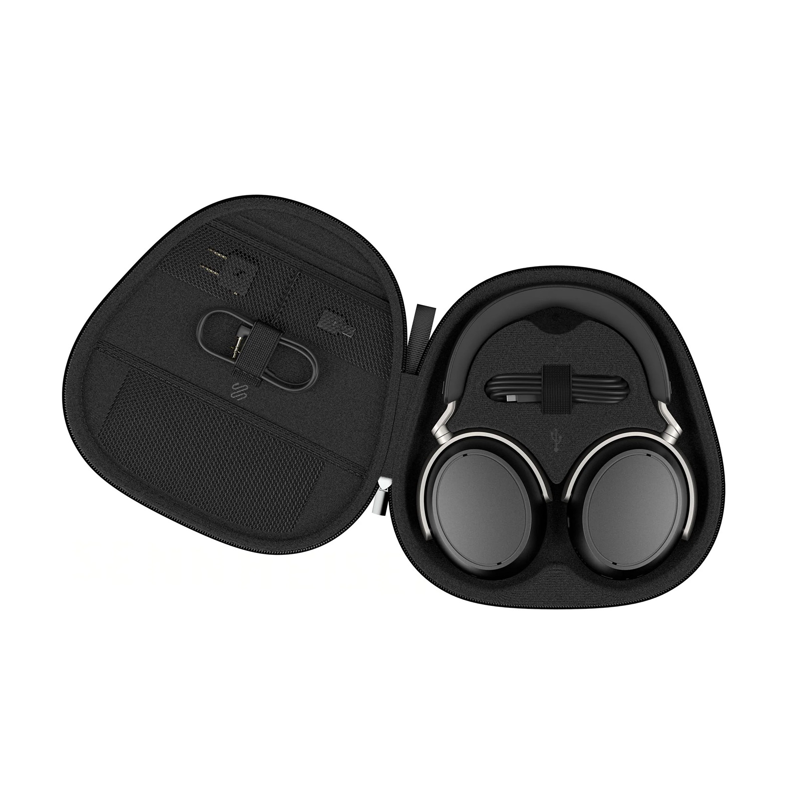 Inside of case of Sennheiser HDB 630 headphones