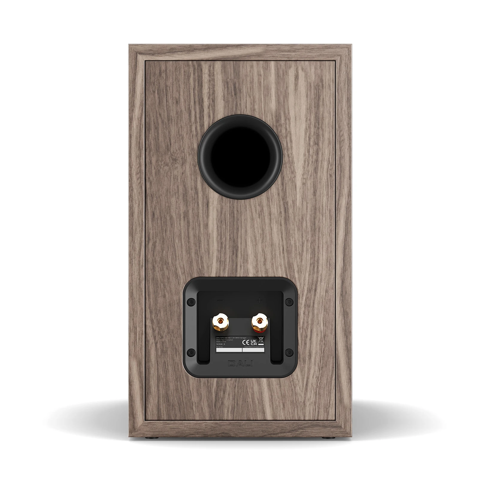 Back of Walnut DALI SONIK 3 Bookshelf Loudspeaker