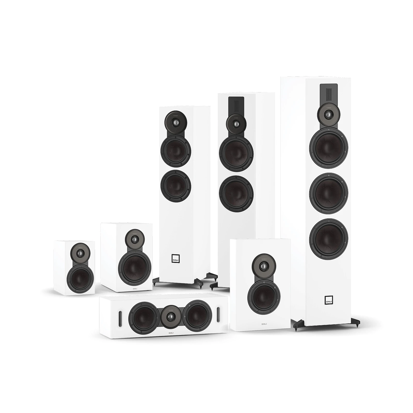 Full series of White DALI SONIK 5