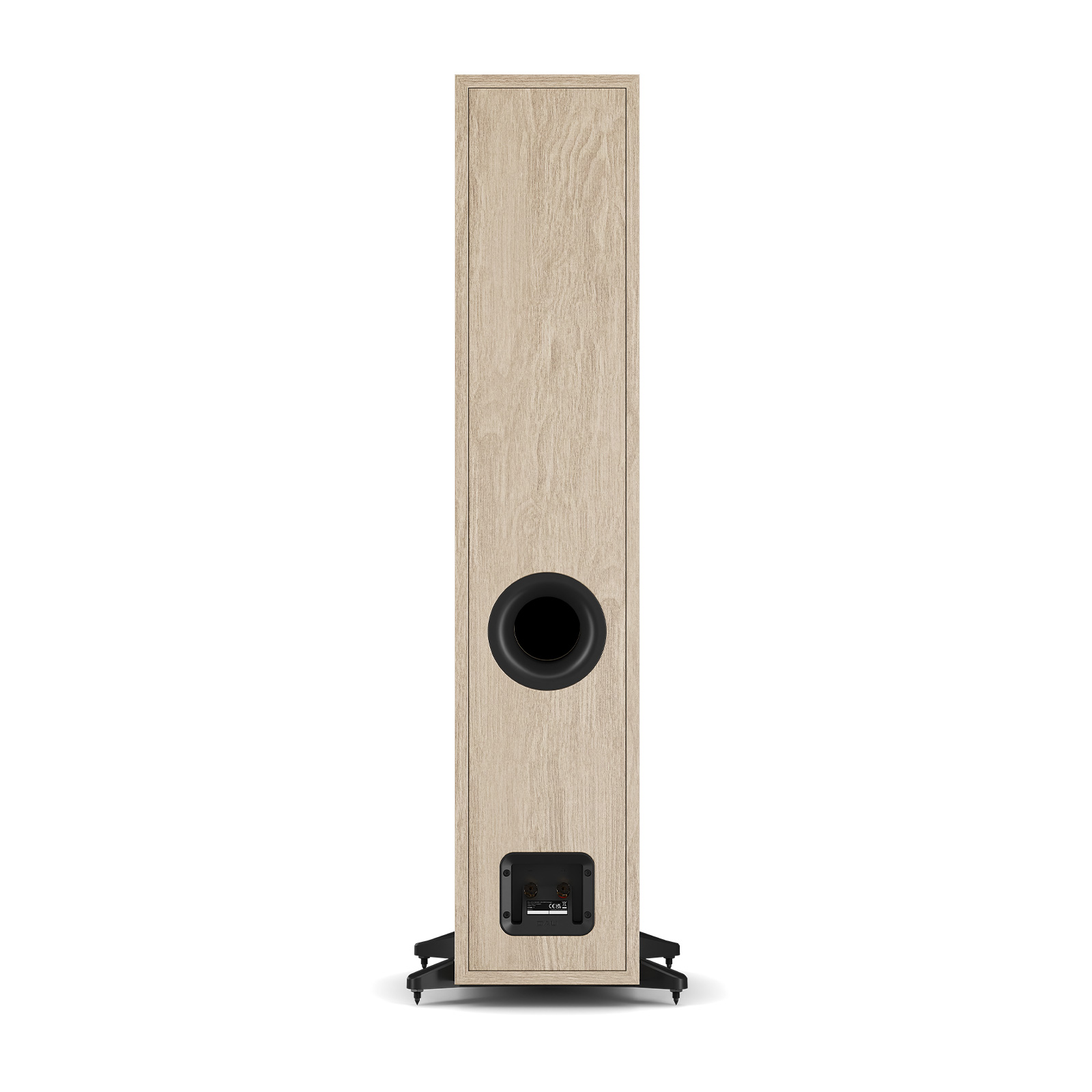 Back of DALI SONIK 7 Tower Loudspeaker in natural oak