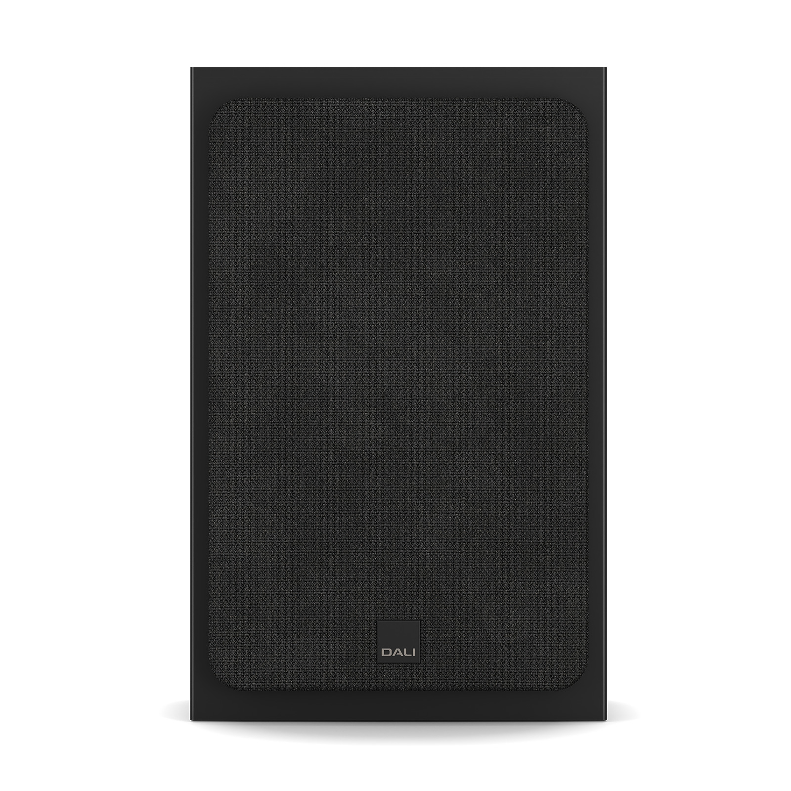 Front view of DALI SONIK ON-WALL Shallow On Wall in black ash with grill