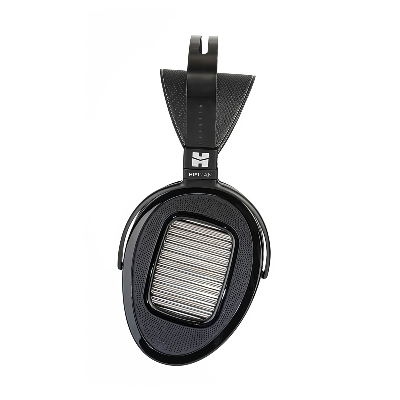 HiFiMAN Arya Unveiled headphone side profile with asymmetrical ear cups and suspension headband