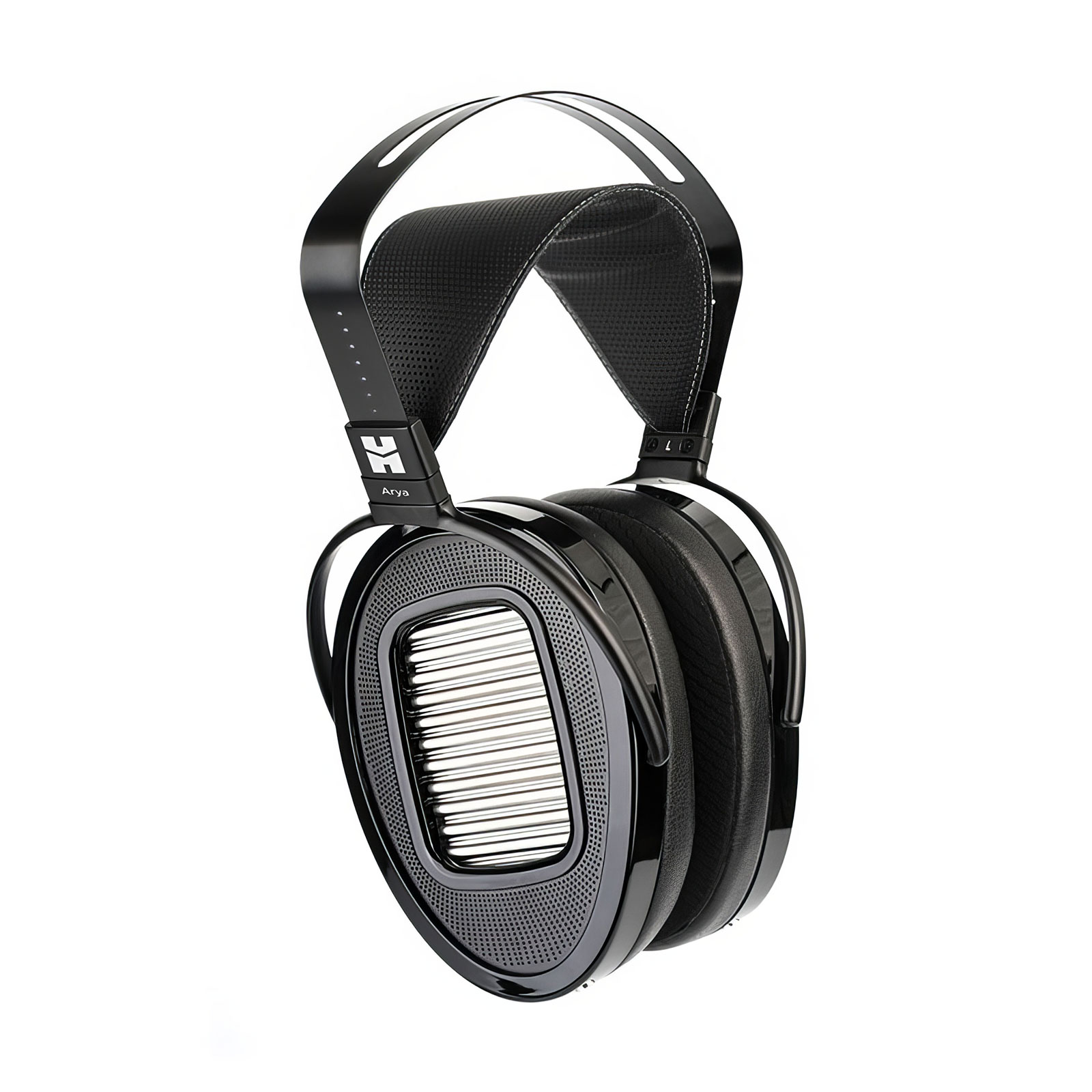 HiFiMAN Arya Unveiled open-back planar magnetic headphone front view showing exposed stealth magnets