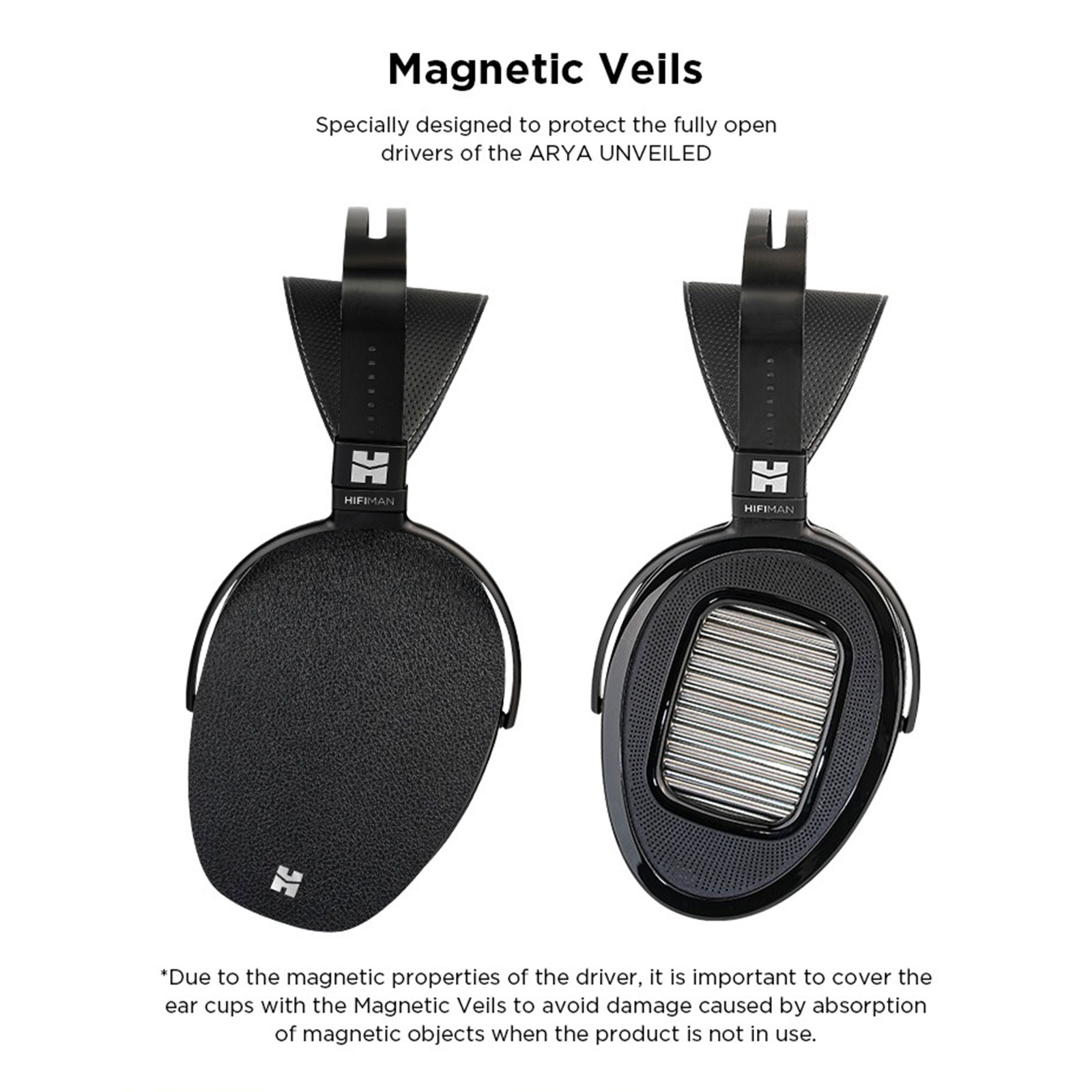 HiFiMAN Arya Unveiled headphone side profile with asymmetrical ear cups and suspension headband