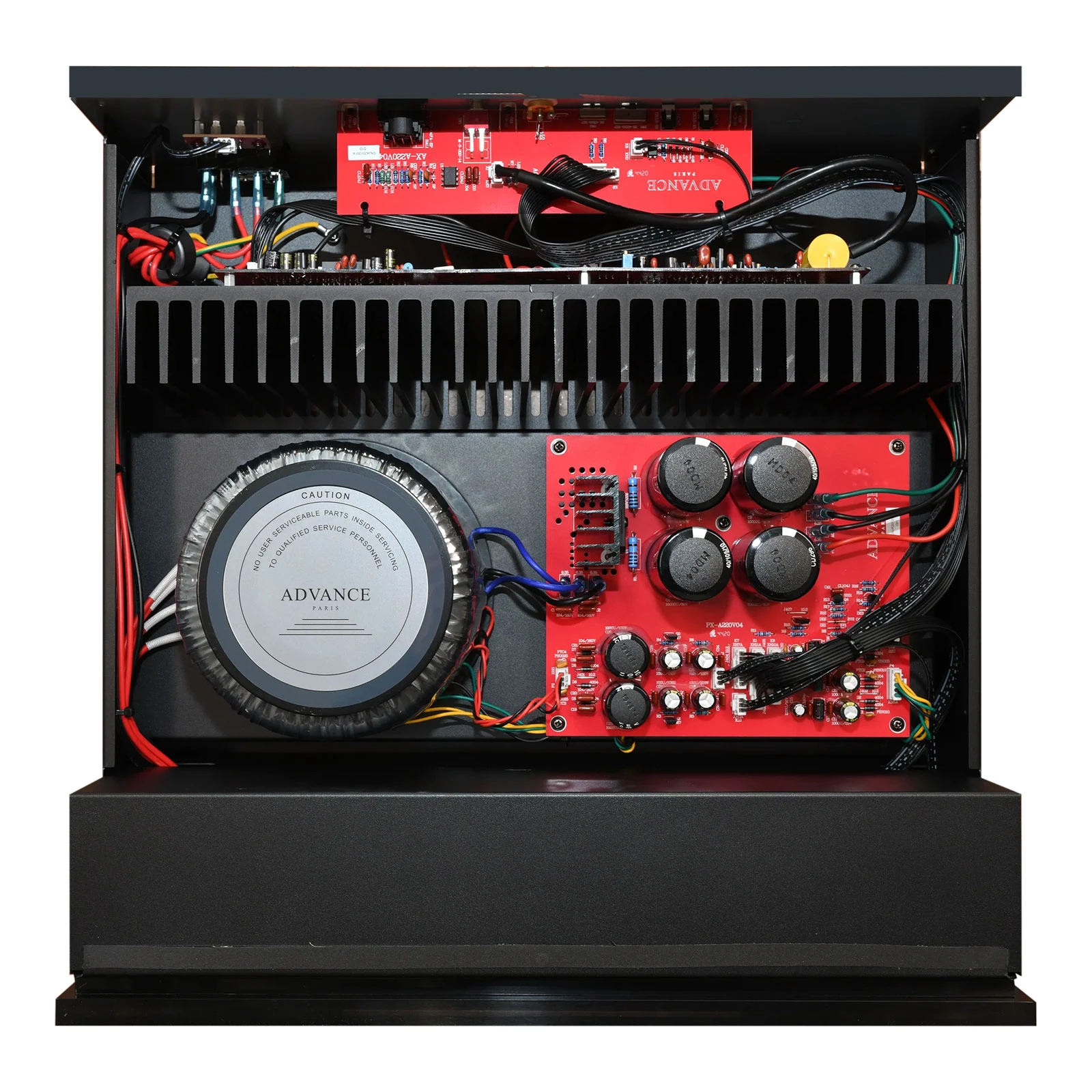 Advance Paris X-A220 EVO monoblock power amplifier — internal mechanisms