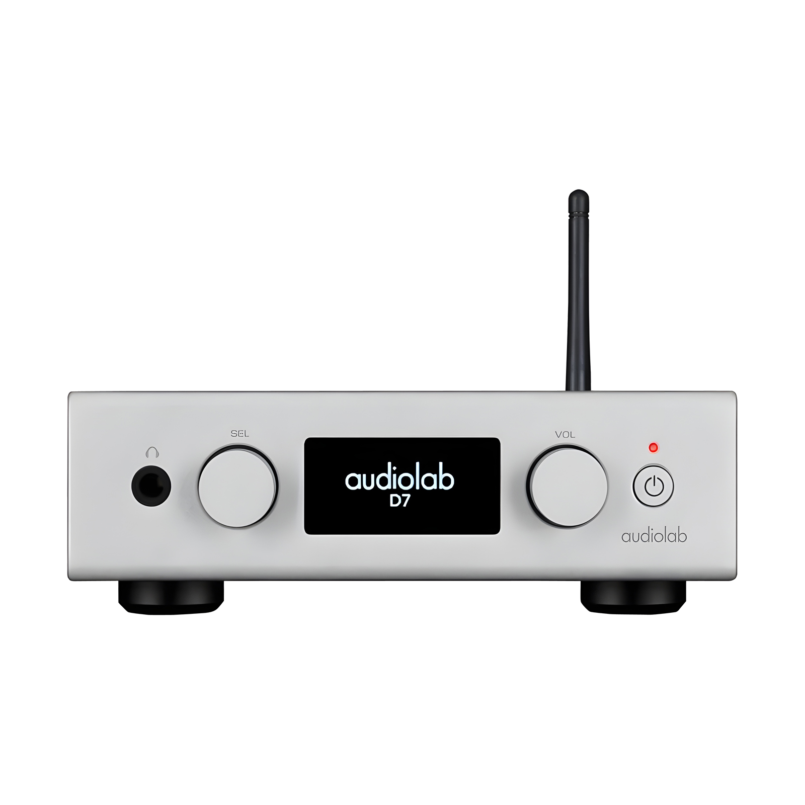 audiolab D7 DAC and Headphone Amplifier powered on