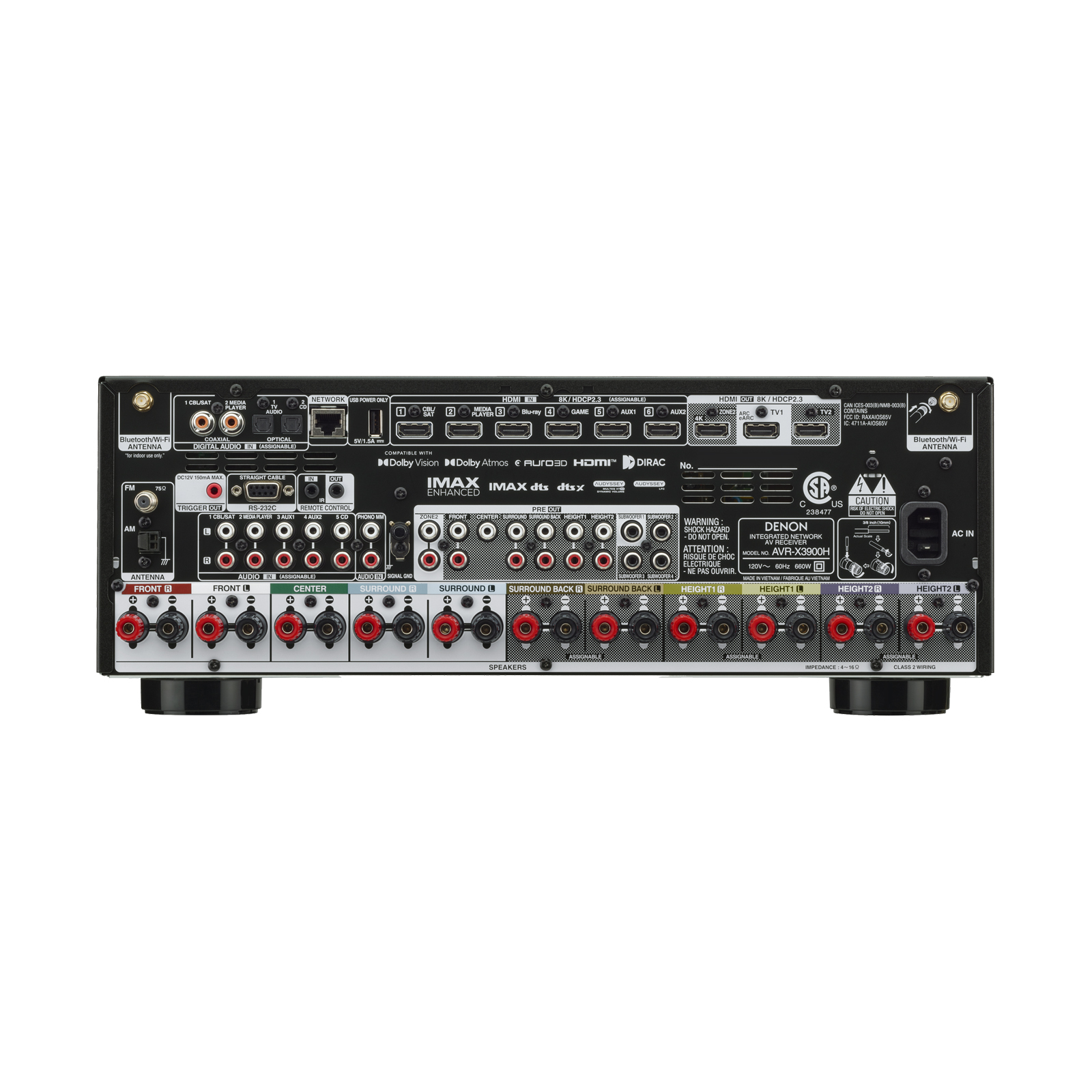 Denon AVR-X3900H 8K 9.4 Channel AV Receiver