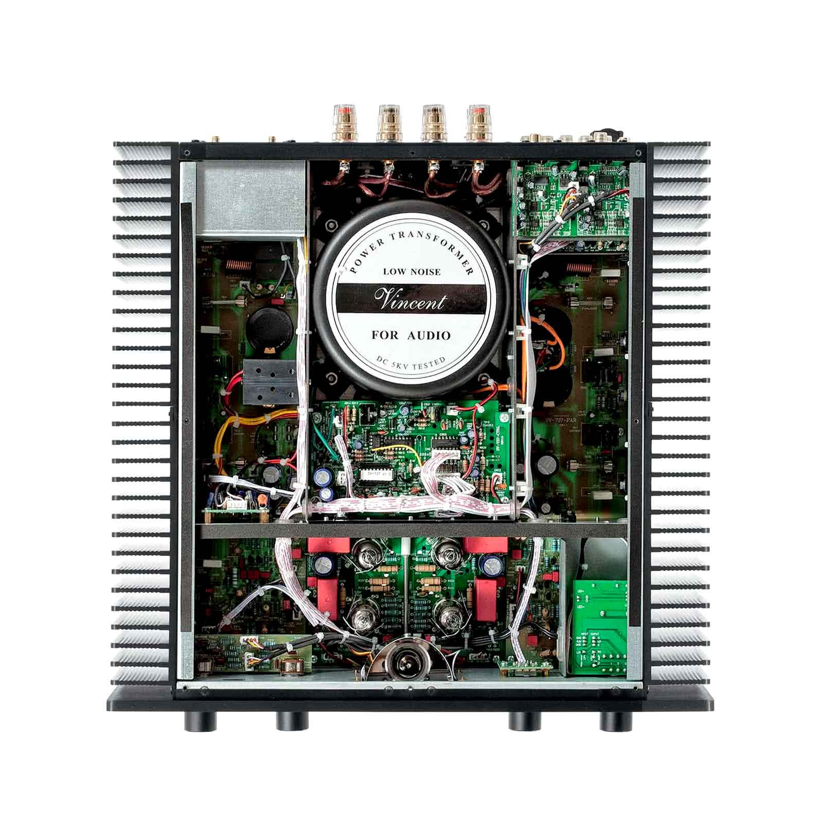 Interior of Vincent Audio SV-737 Hybrid Stereo Integrated Amplifier Black